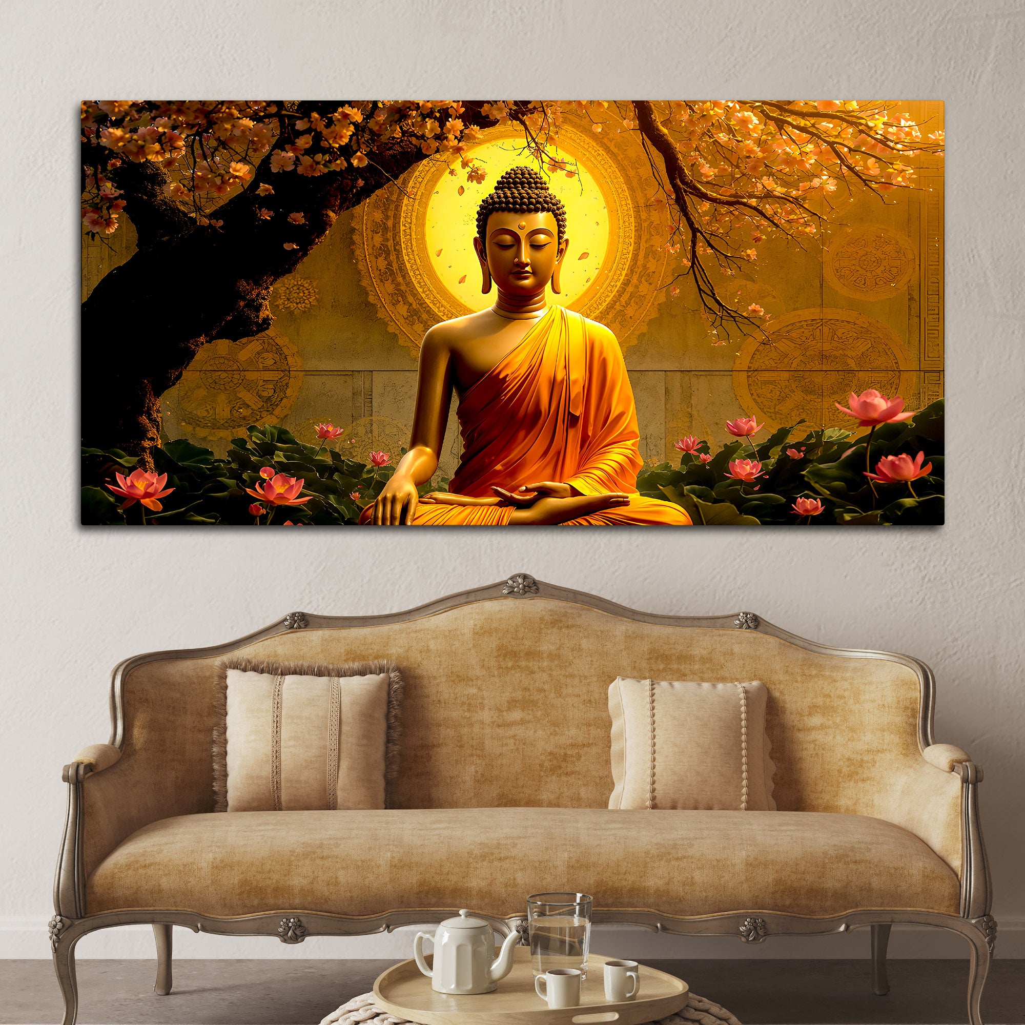 Peaceful Buddha Canvas Wall Painting