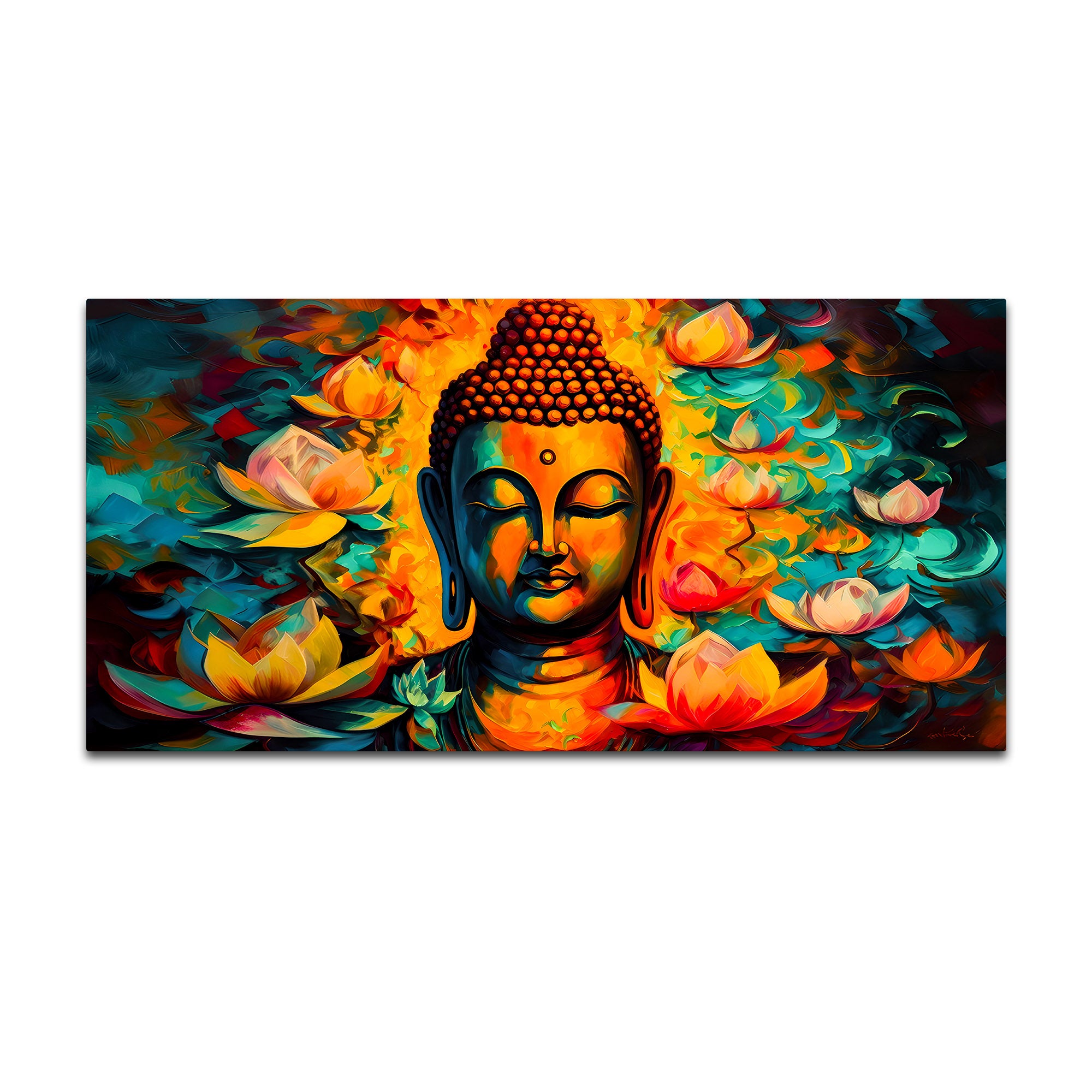 Peaceful Buddha Canvas Wall Painting for Calm & Harmony