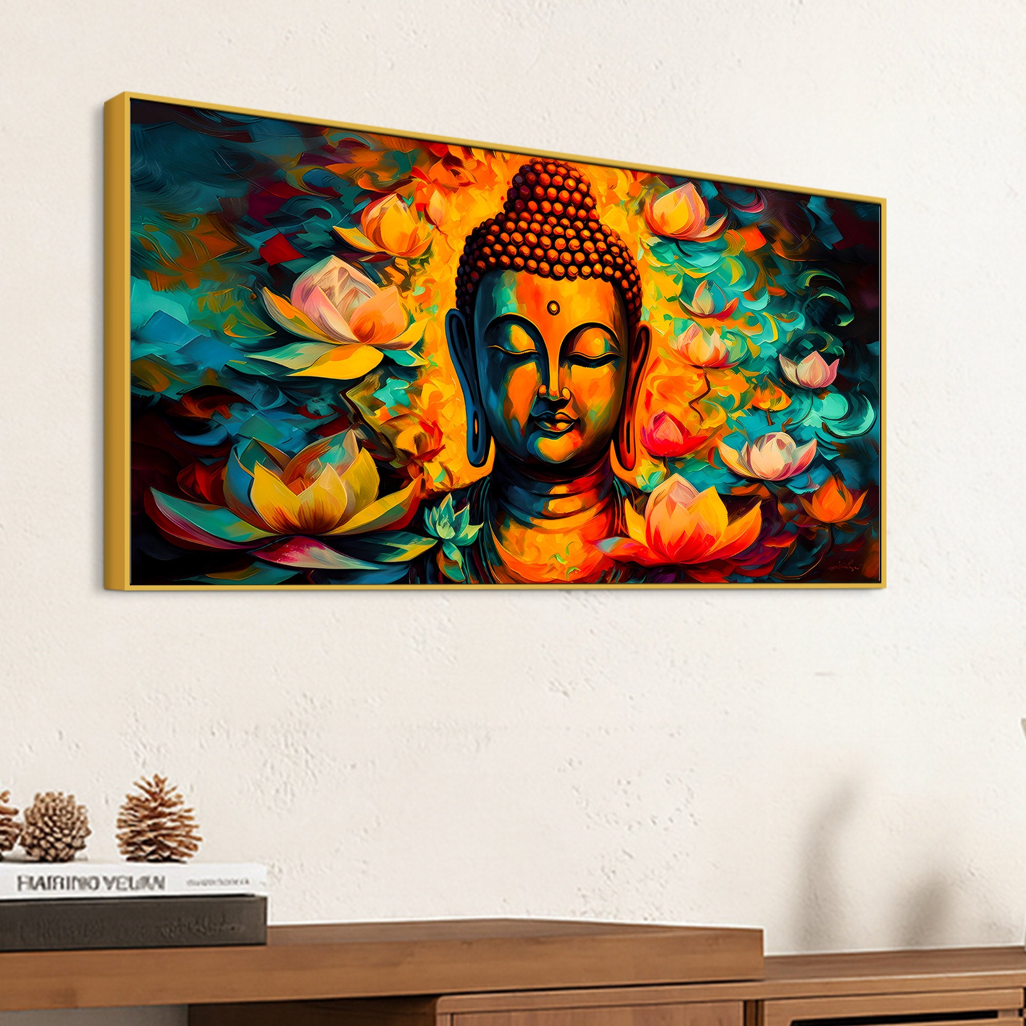 Peaceful Buddha Canvas Wall Painting for Calm & Harmony