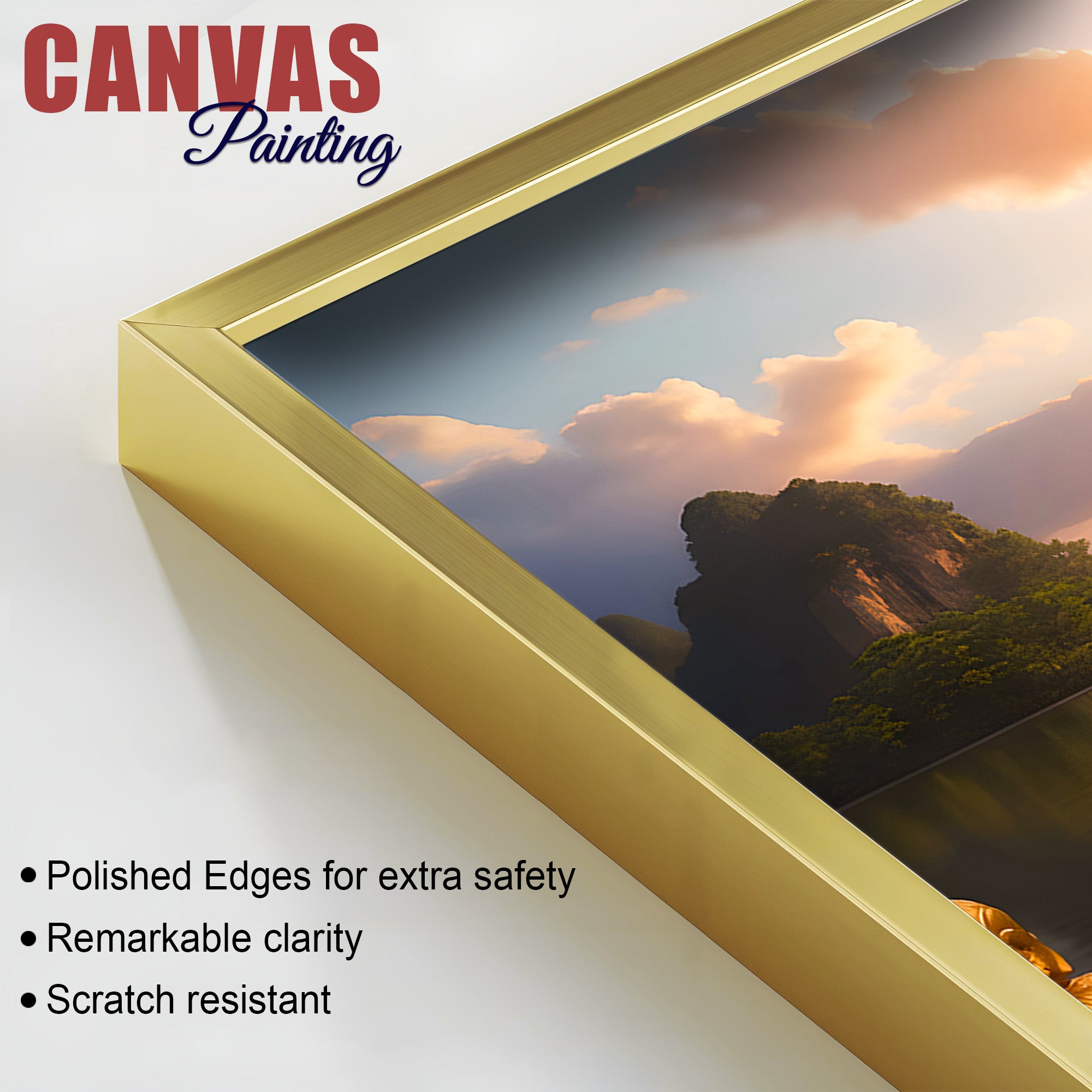 Peaceful Buddha Canvas Wall Painting for Modern Home Decoration