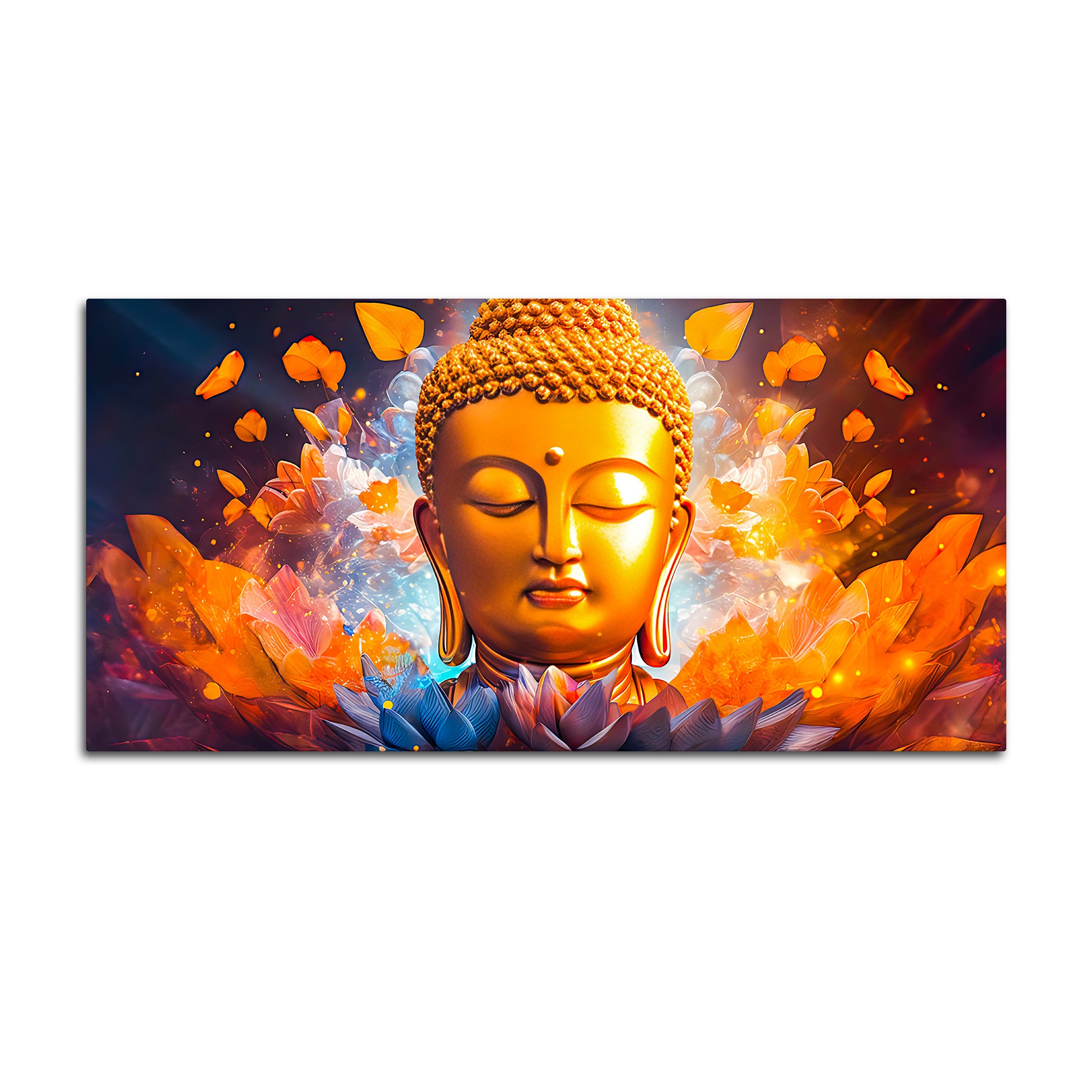 Peaceful Buddha Face Canvas Wall Painting for Decoration