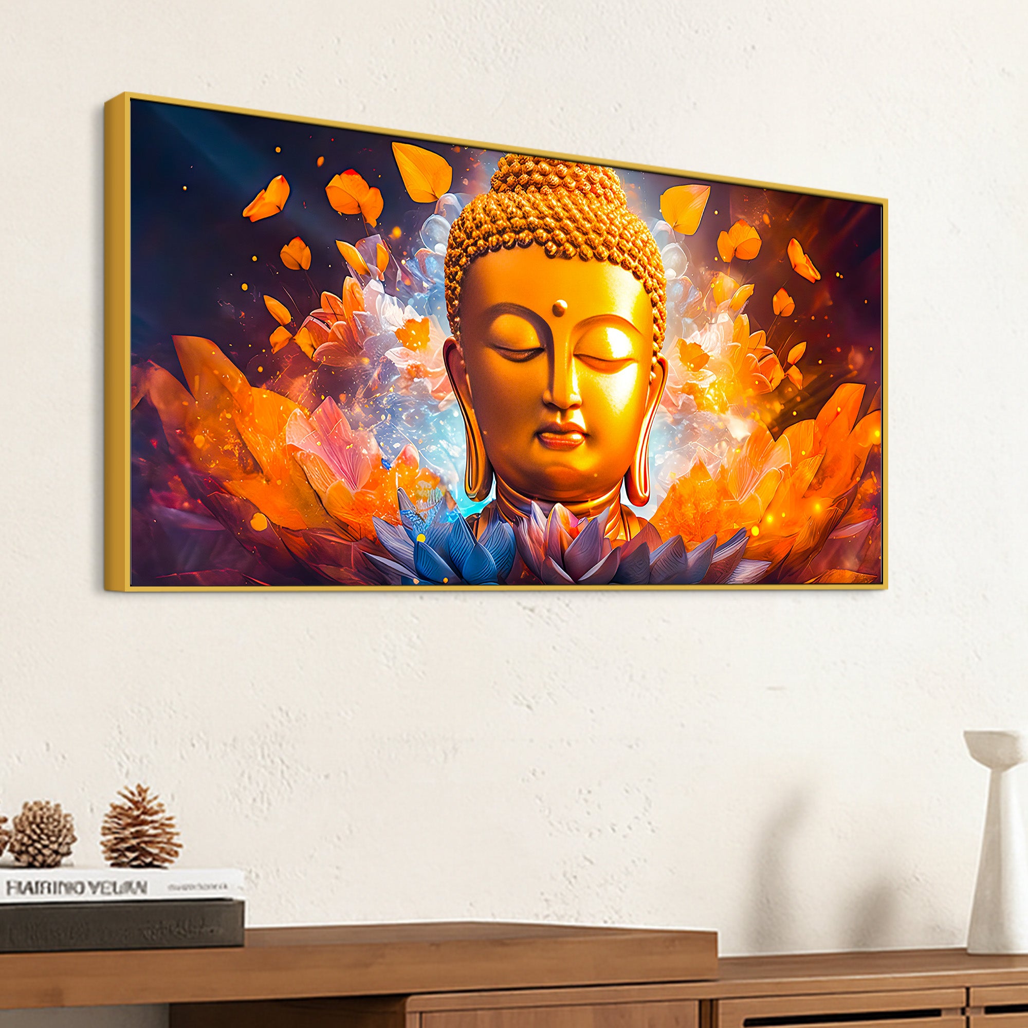Peaceful Buddha Face Canvas Wall Painting for Decoration