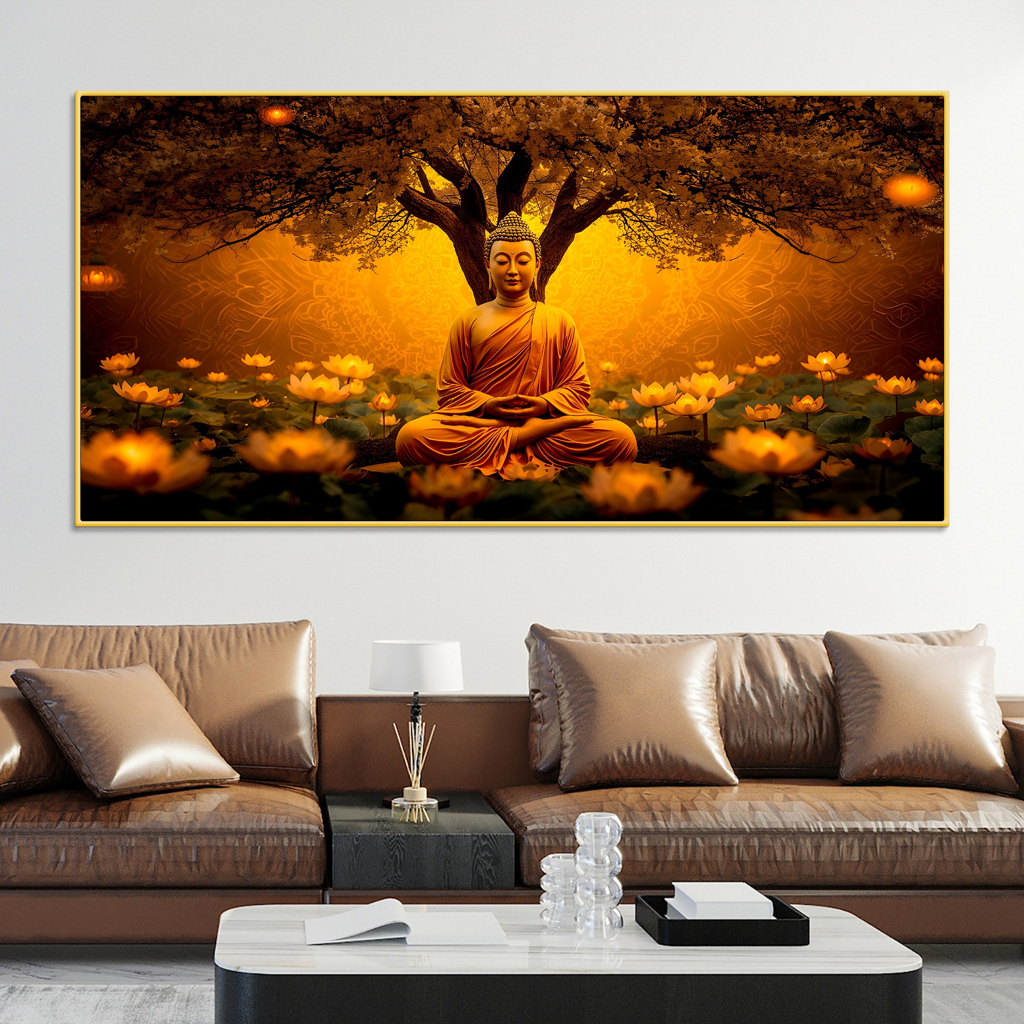 Peaceful Buddha Wall Art Canvas Painting