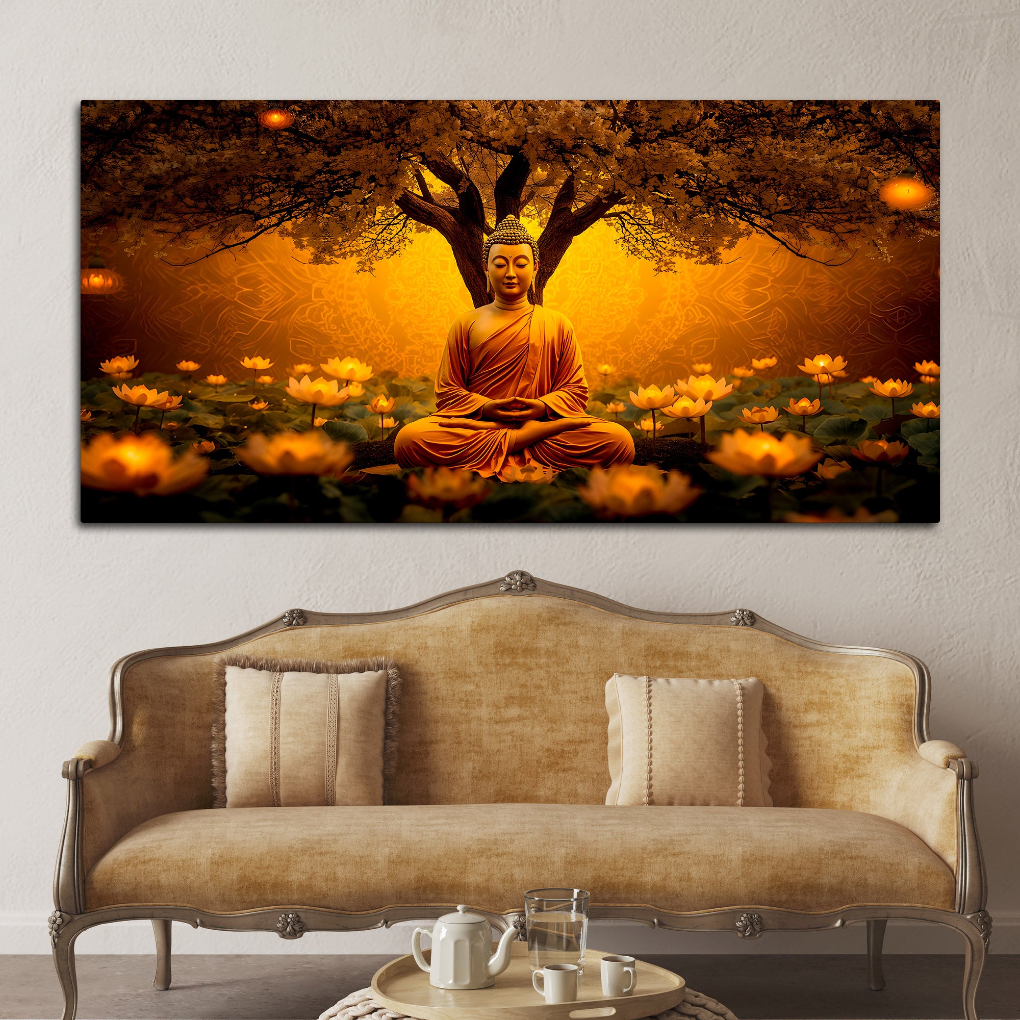 Peaceful Buddha Wall Art Canvas Painting