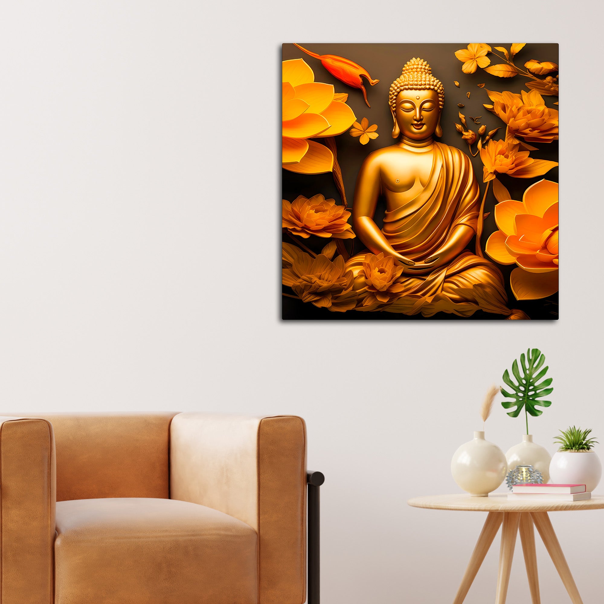 Peaceful Buddha Wall Art Painting for Home & Office