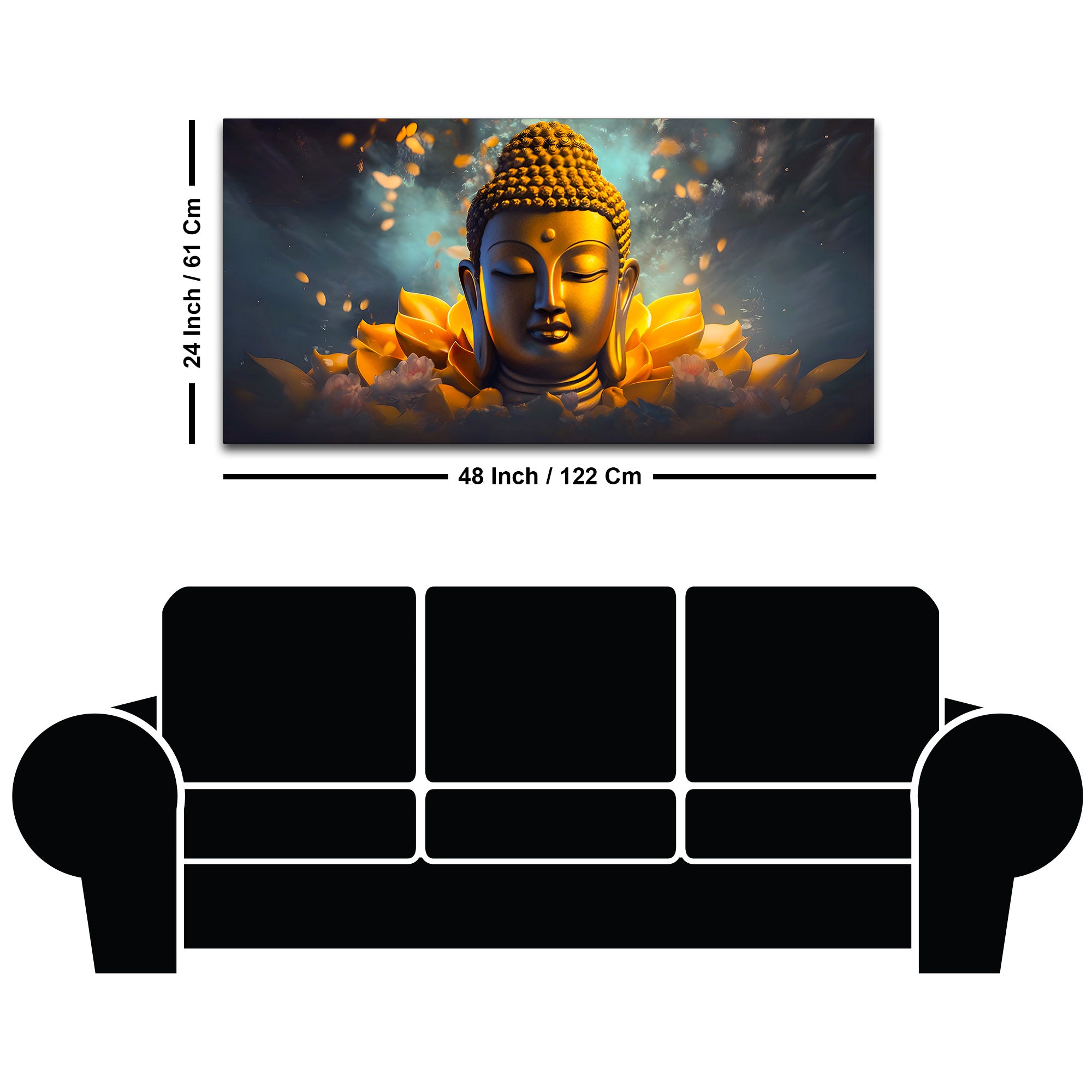 Peaceful Buddha Wall Painting for Modern Interiors
