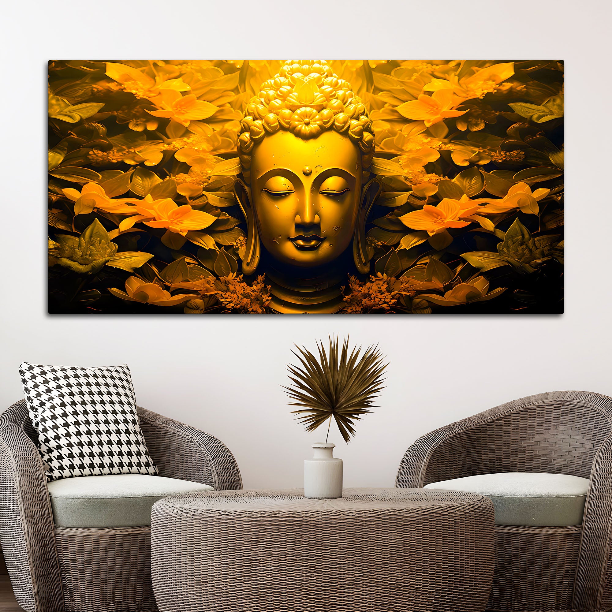 Peaceful Buddha Wall Painting for Room Décor