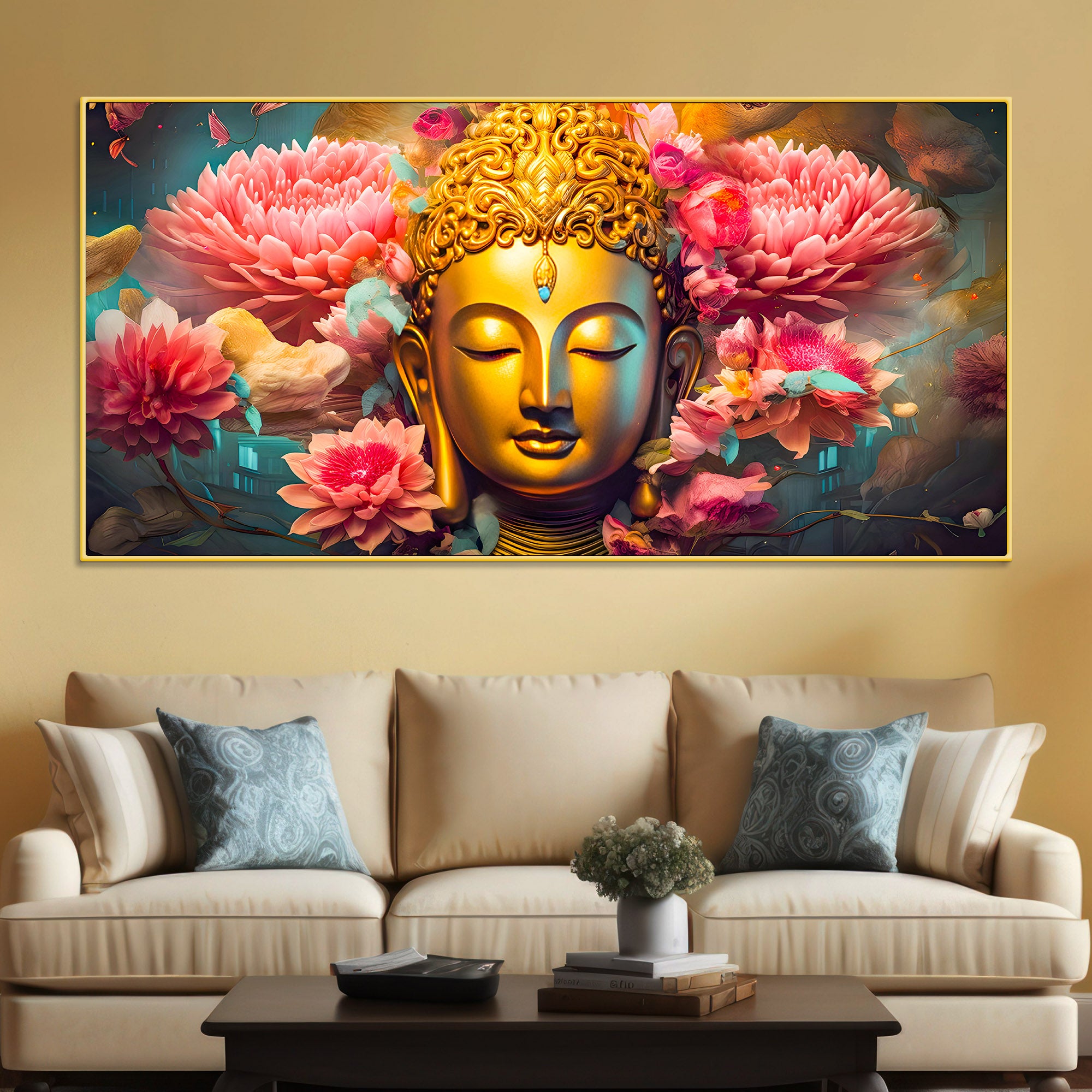 peaceful-lord-buddha-wall-painting-for-spiritual-home-decor