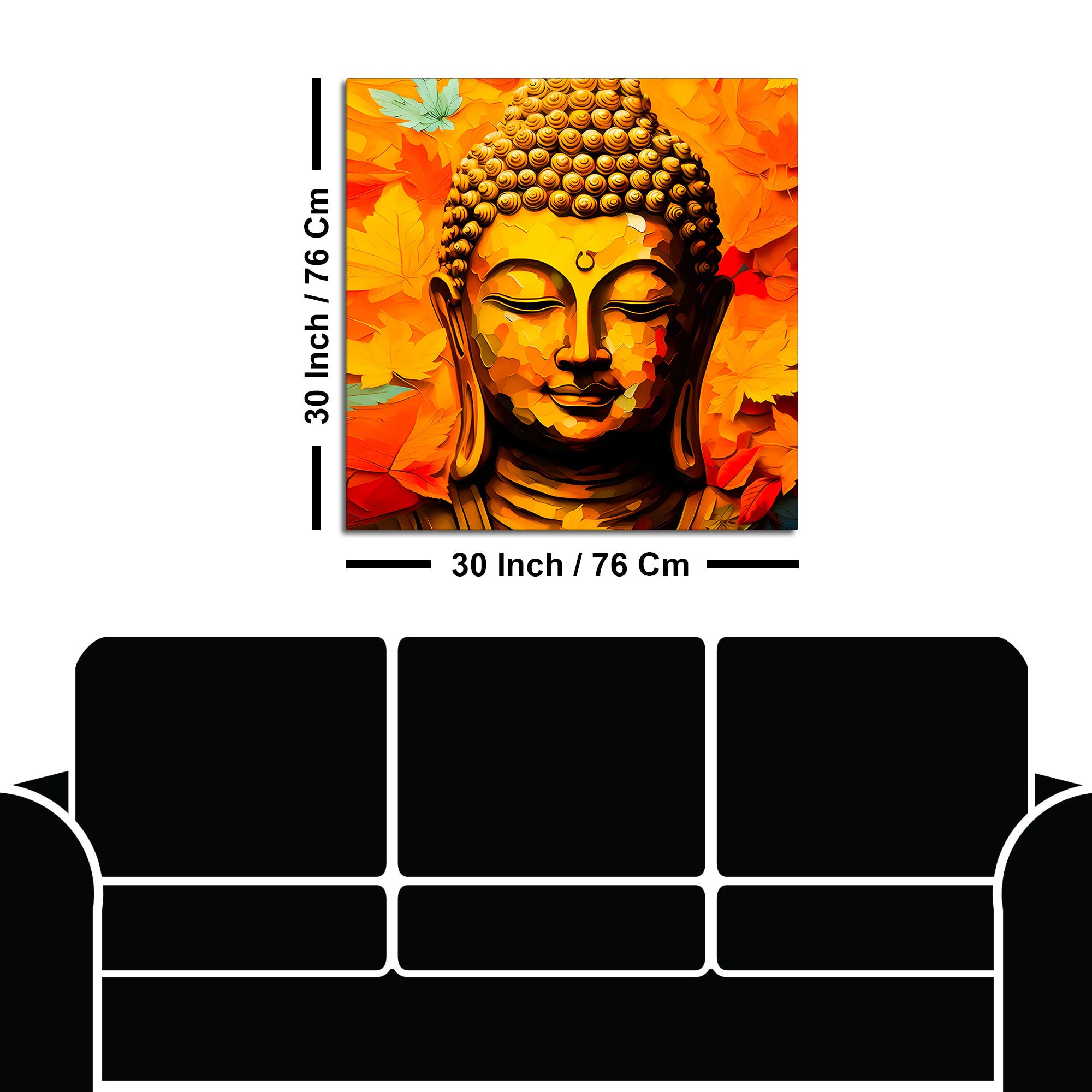 Peaceful Modern Buddha Canvas Wall Painting
