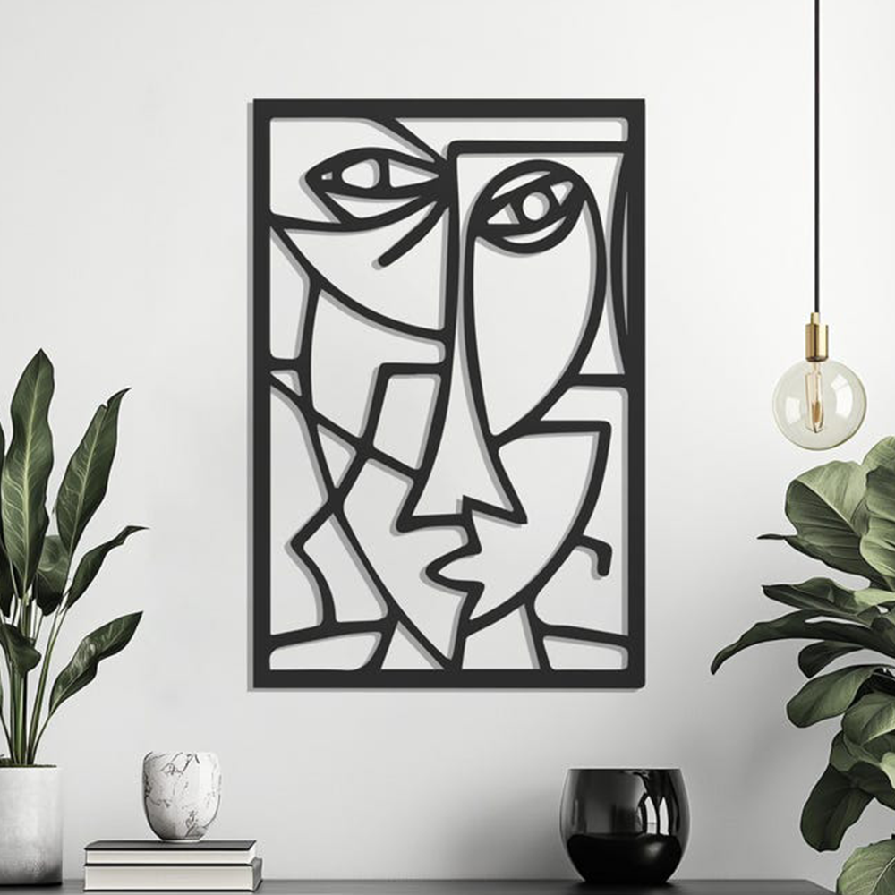 Picasso Faces Metal Wall Art Minimalist Wall Decor