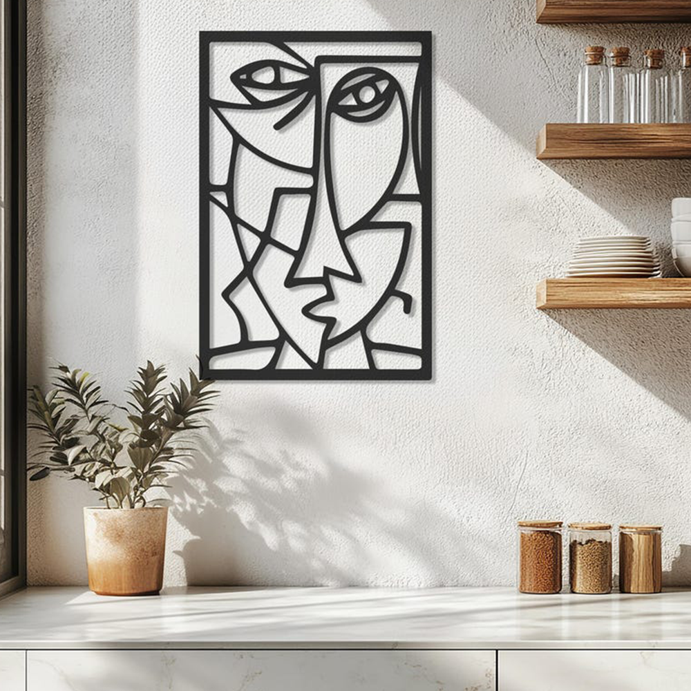 Picasso Faces Metal Wall Art Minimalist Wall Decor