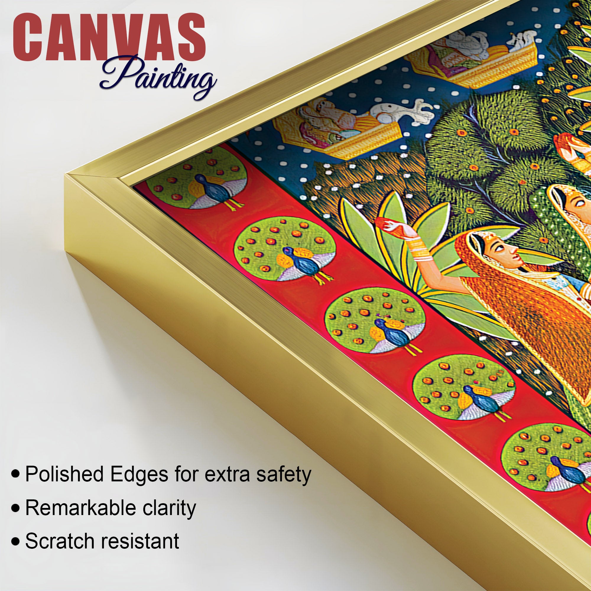 Pichwai Shreenathji Krishna Canvas Wall Painting