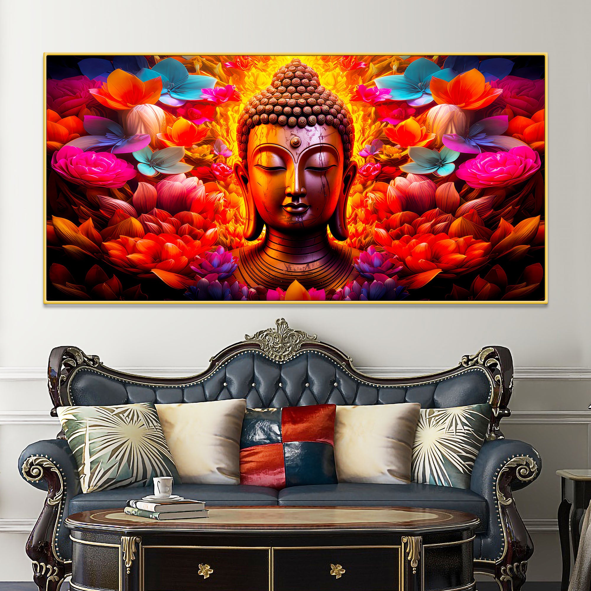 positive-energy-buddha-wall-painting-for-modern-home-interior
