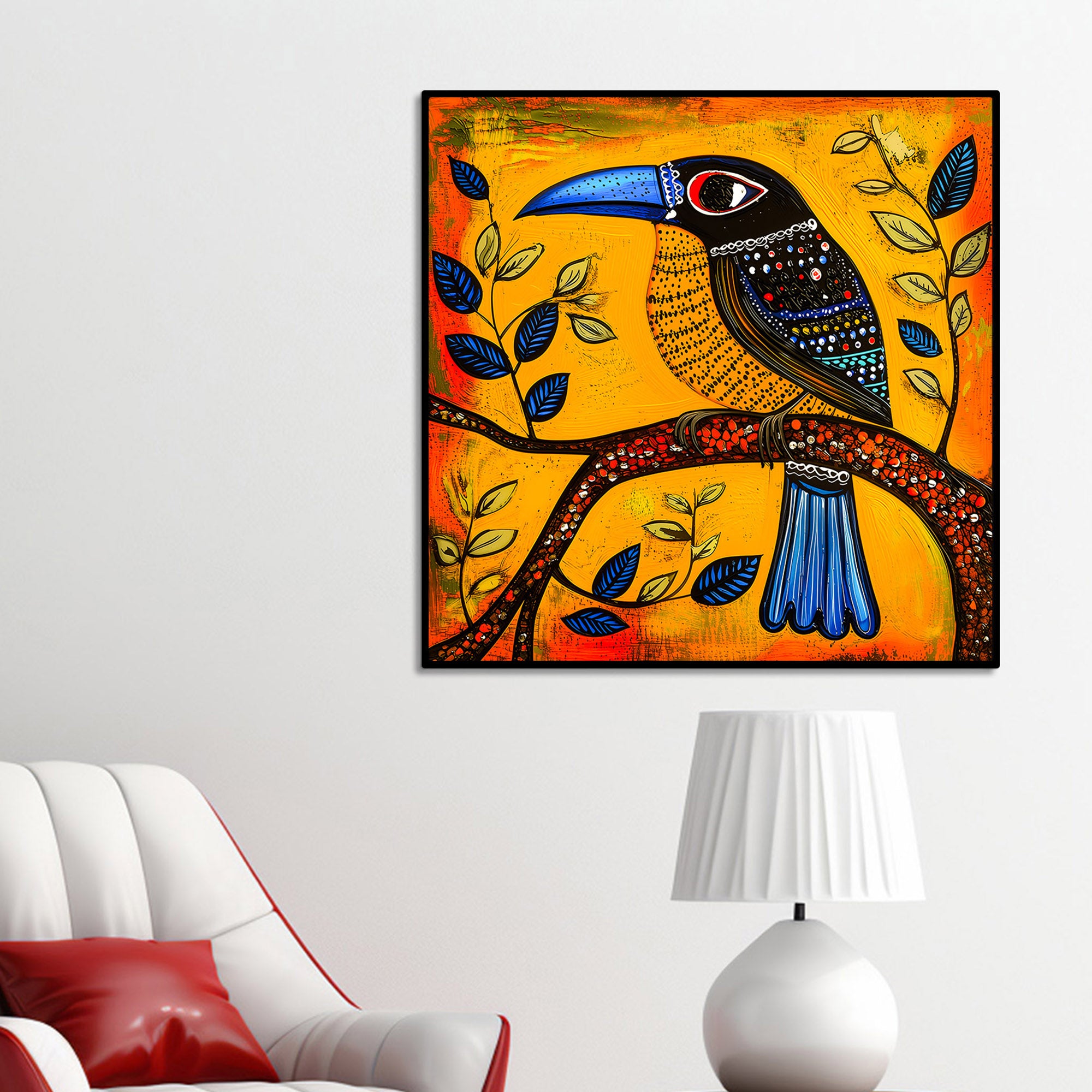 Premium Bird Painting for Wall Decoration