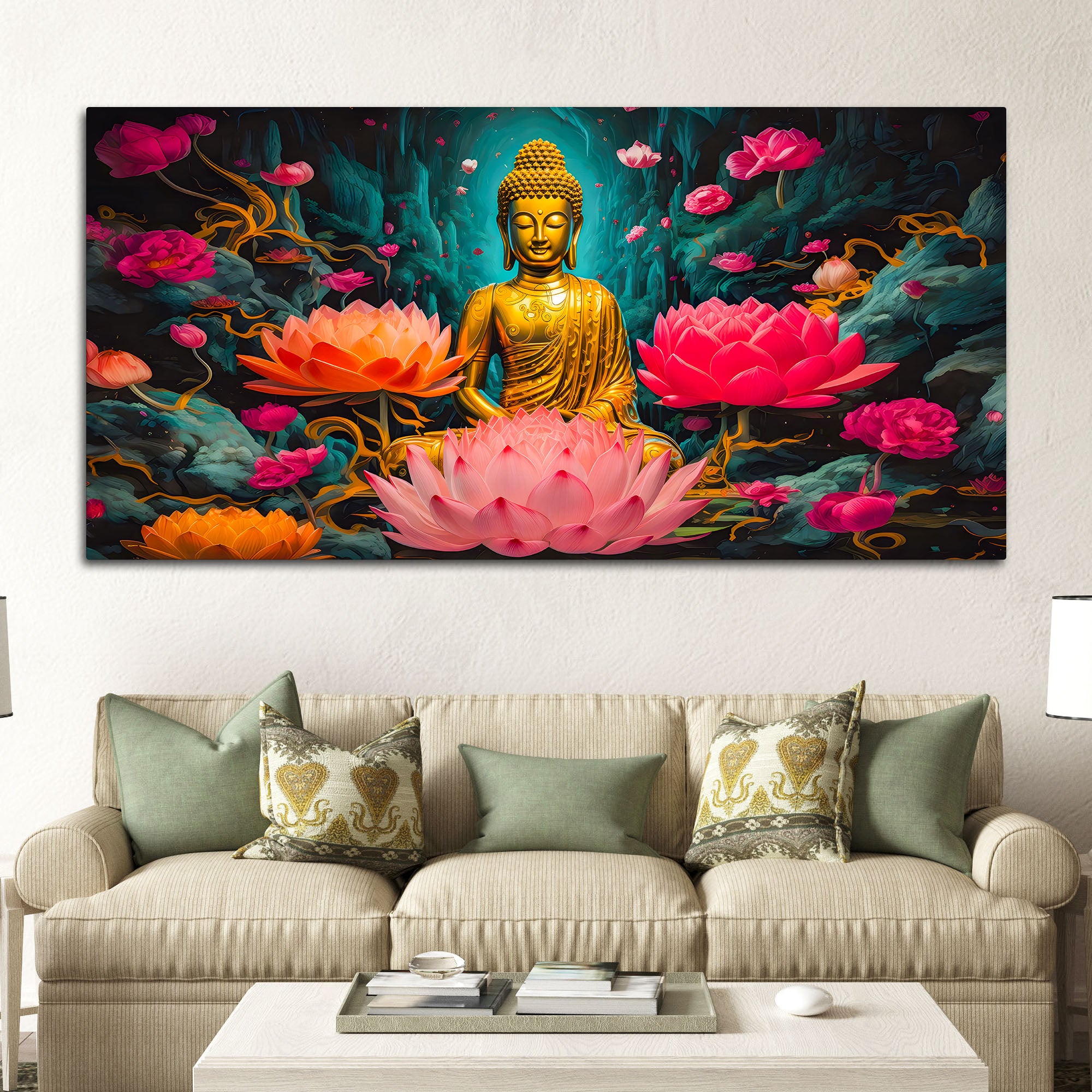 Premium Buddha Canvas Painting for Wall Decoration