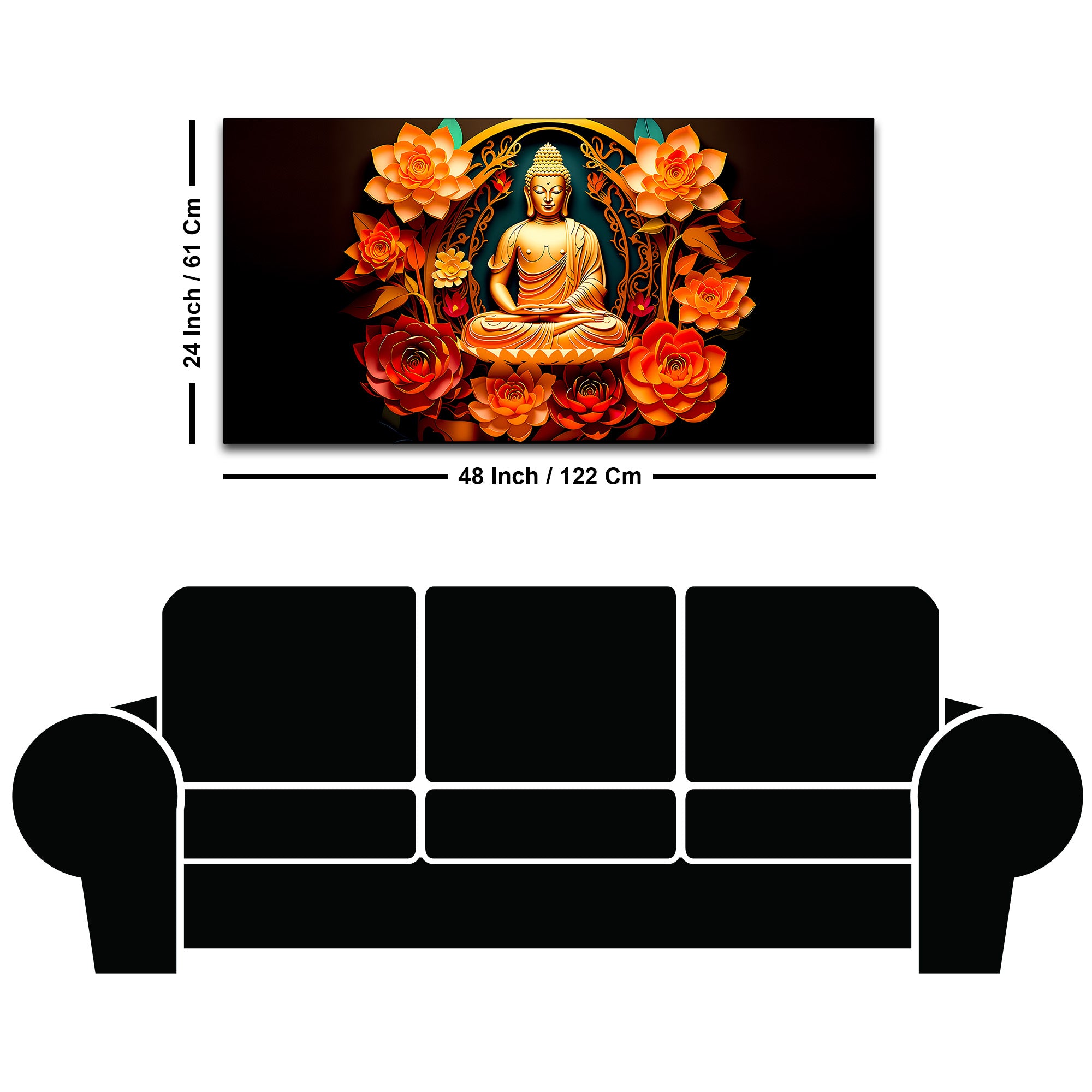 Premium Buddha Decorative Wall Painting for Modern Décor