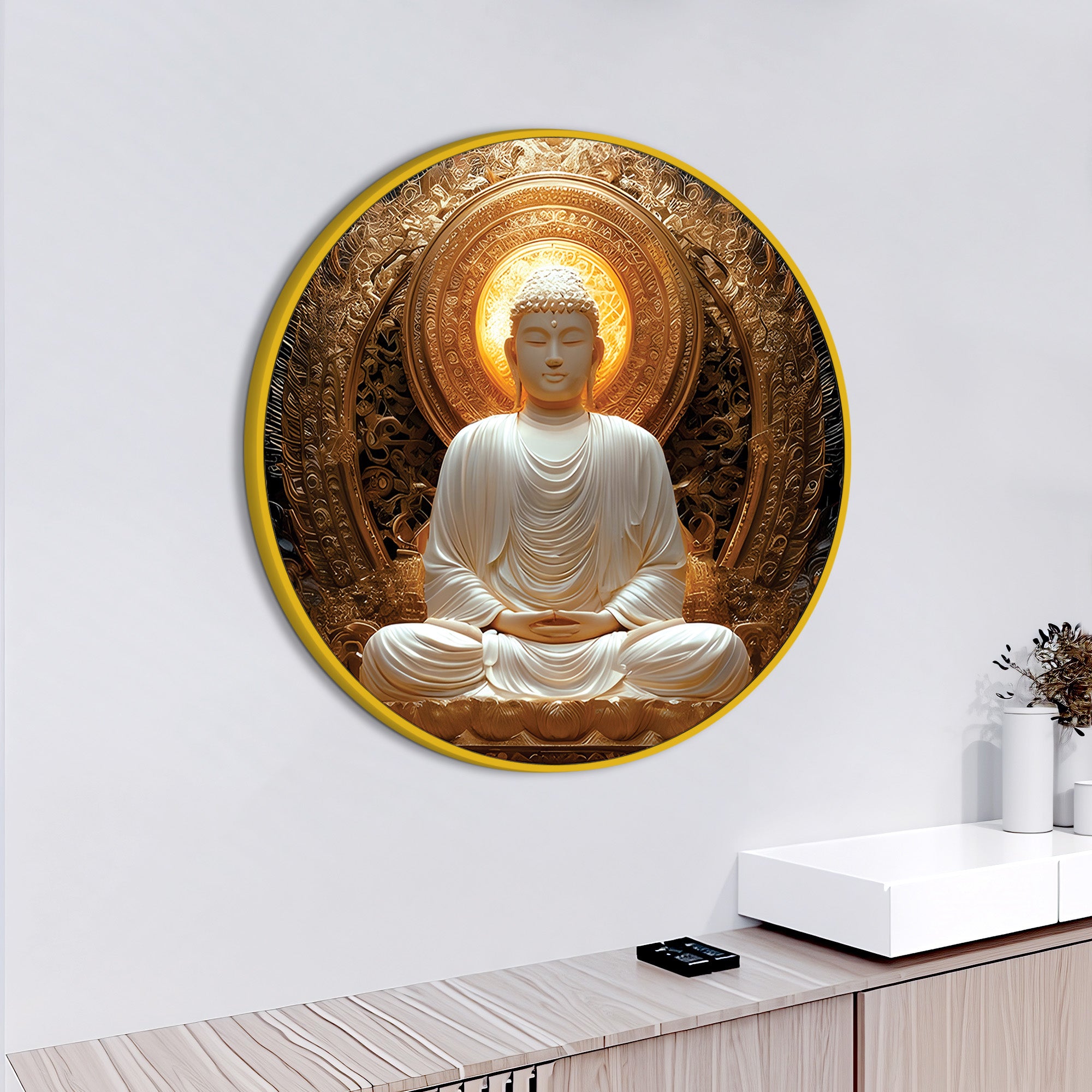 Premium Buddha Round Shape Painting for Home & Office