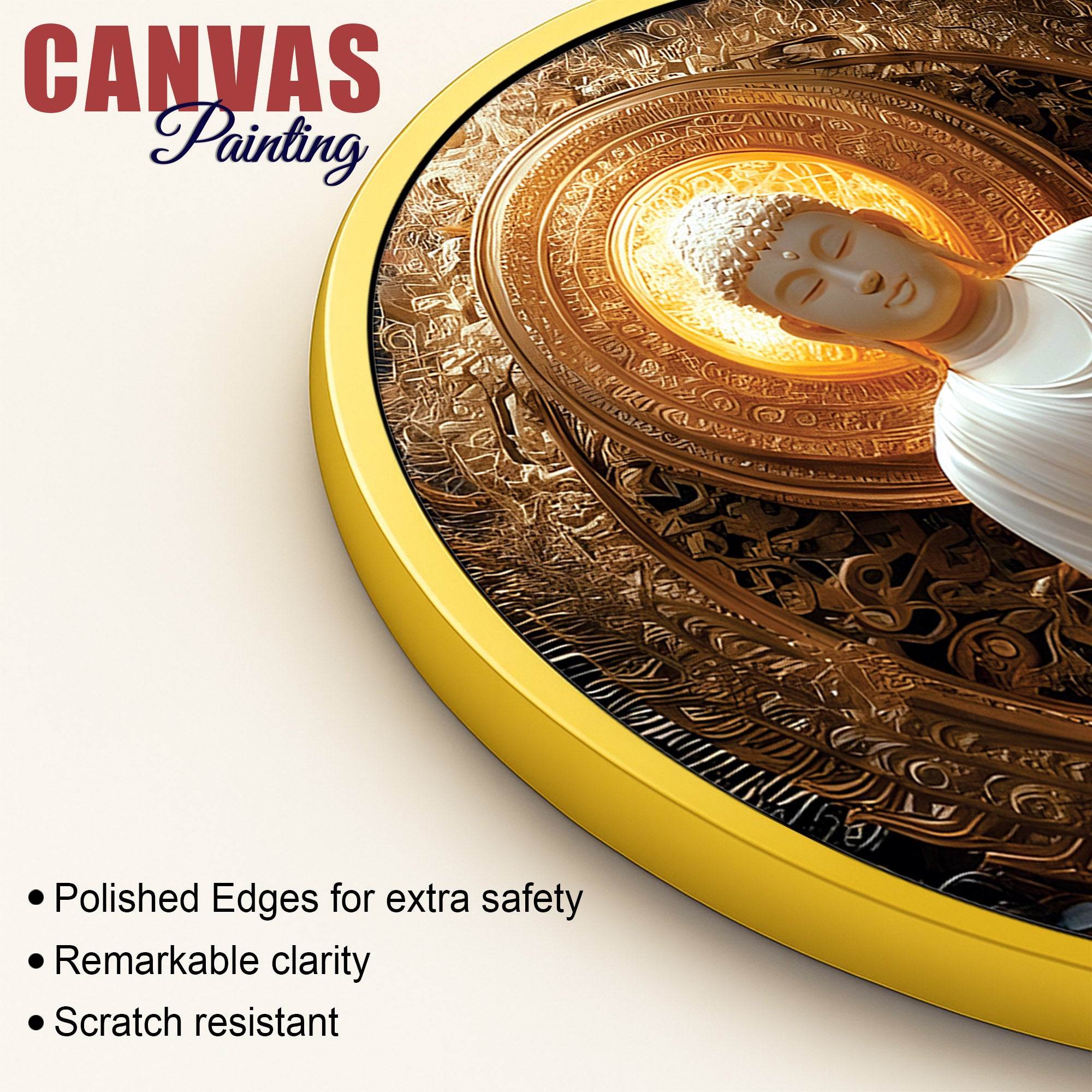 Premium Buddha Round Shape Painting for Home & Office