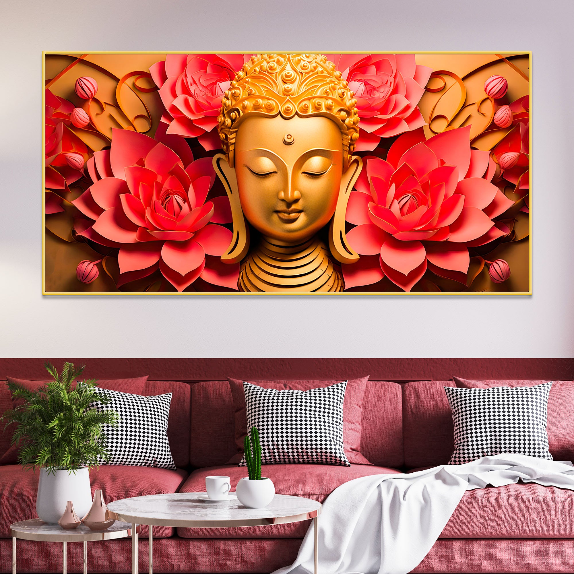 Premium Buddha Wall Canvas Painting for Peaceful Home Decor