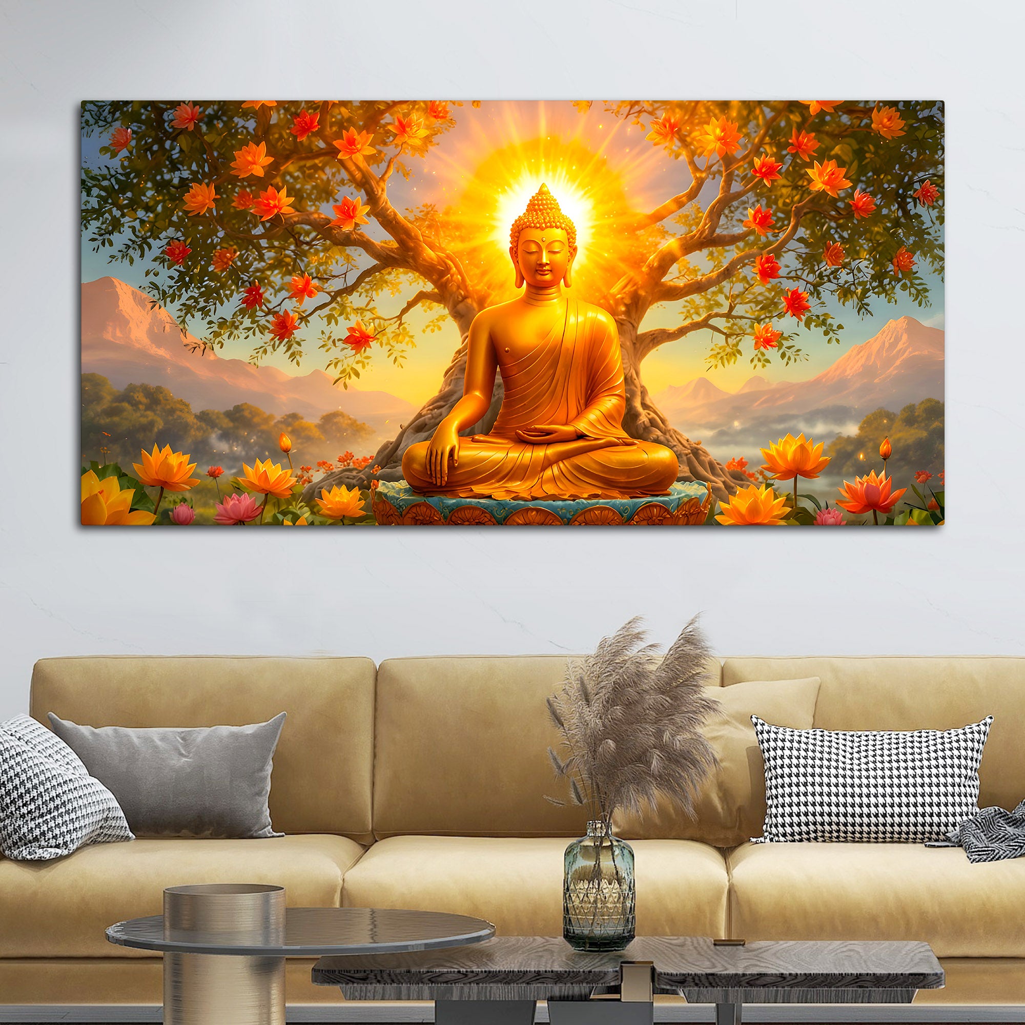 Premium Buddha Wall Décor Painting for Elegant Interiors
