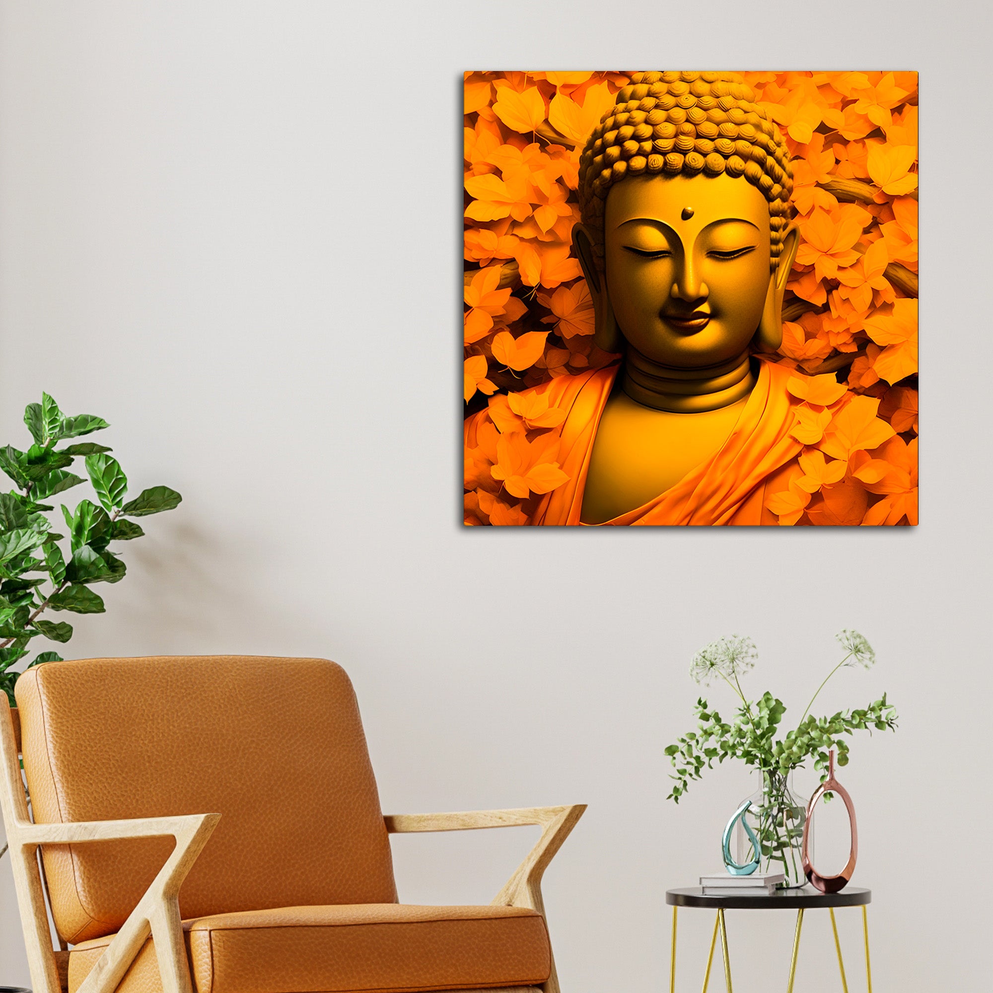 Premium Buddha Wall Painting for Living Room Decor