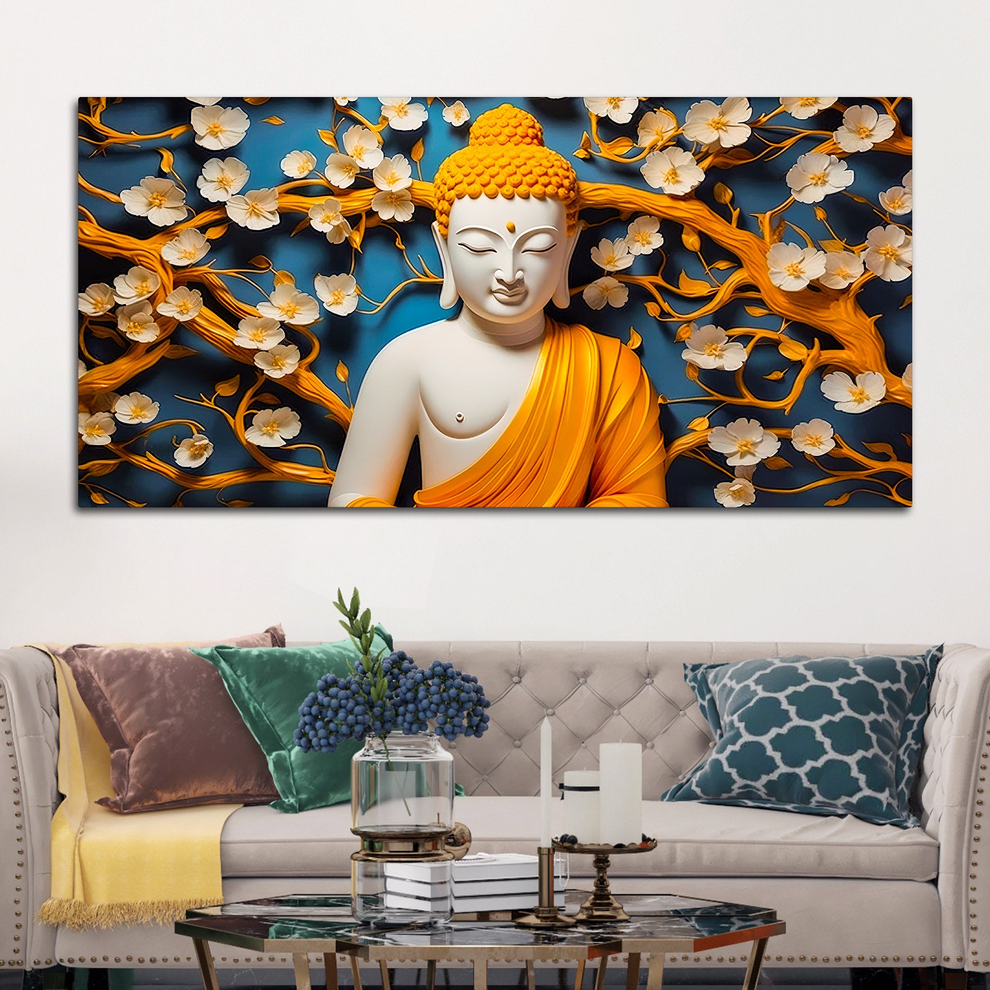 Premium Buddha Wall Painting for Luxury Decoration