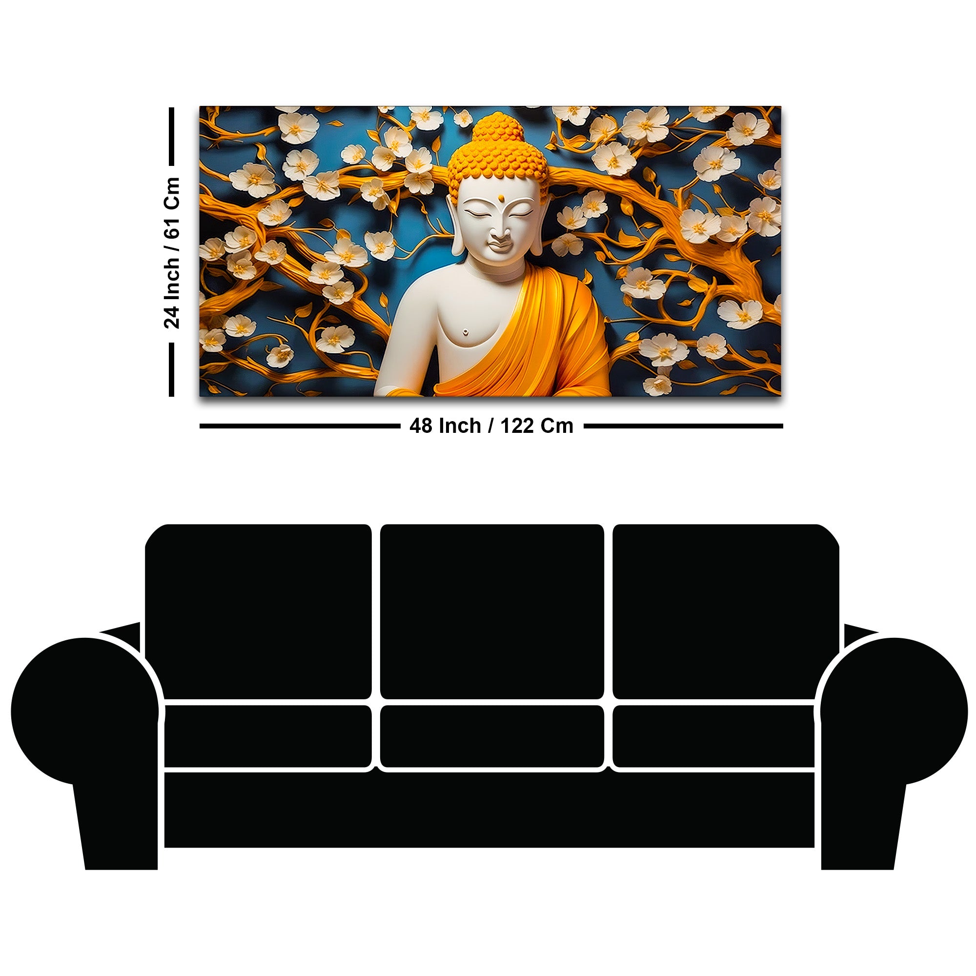 Premium Buddha Wall Painting for Luxury Decoration