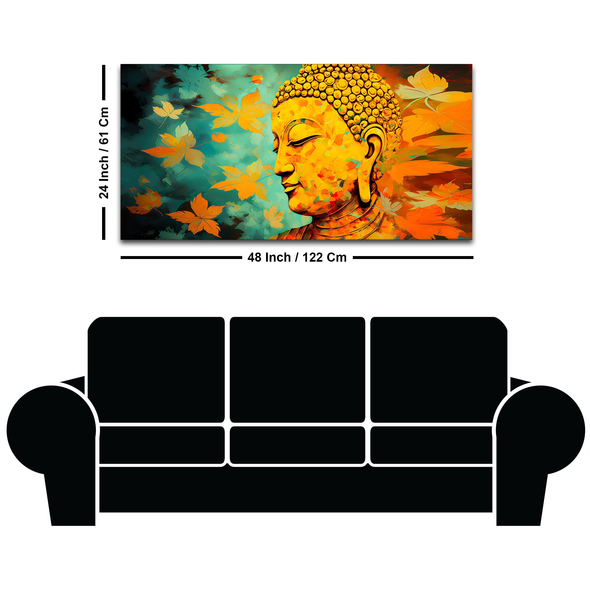 Premium Buddha Wall Painting for Modern Interior Styling