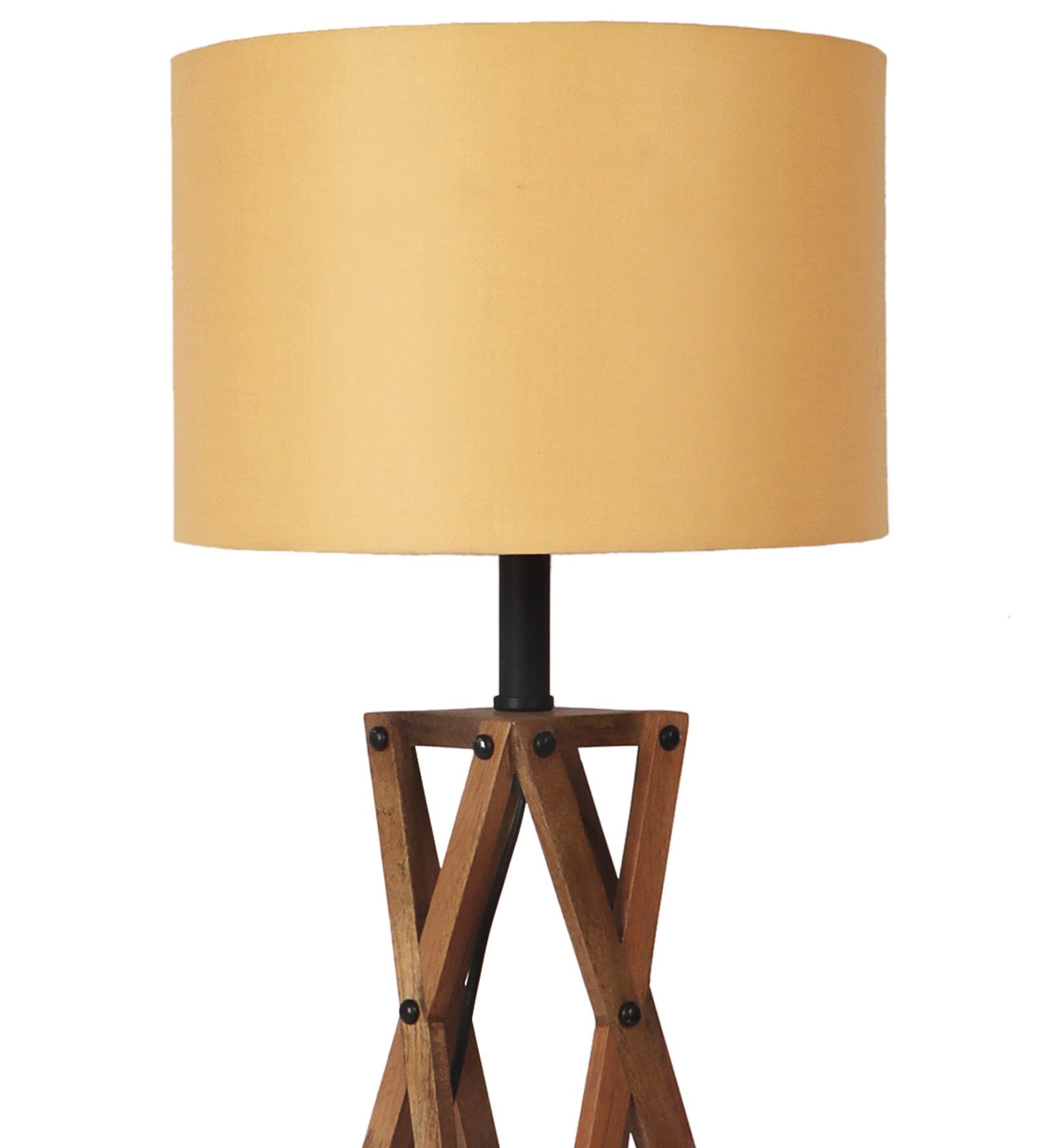 Premium Designer Vintage Beige Fabric Shade Table Lamp