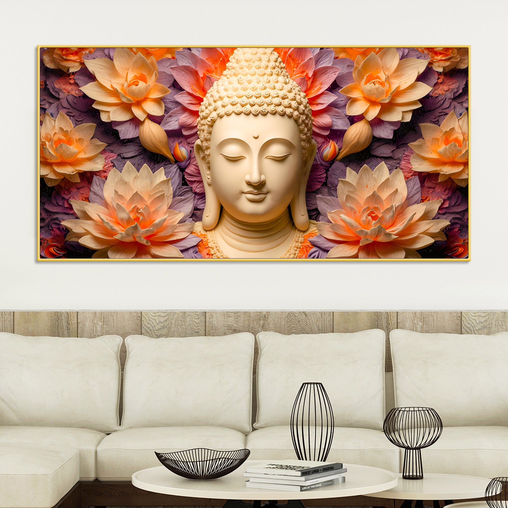 Premium Divine Buddha Canvas Painting for Home Decoration