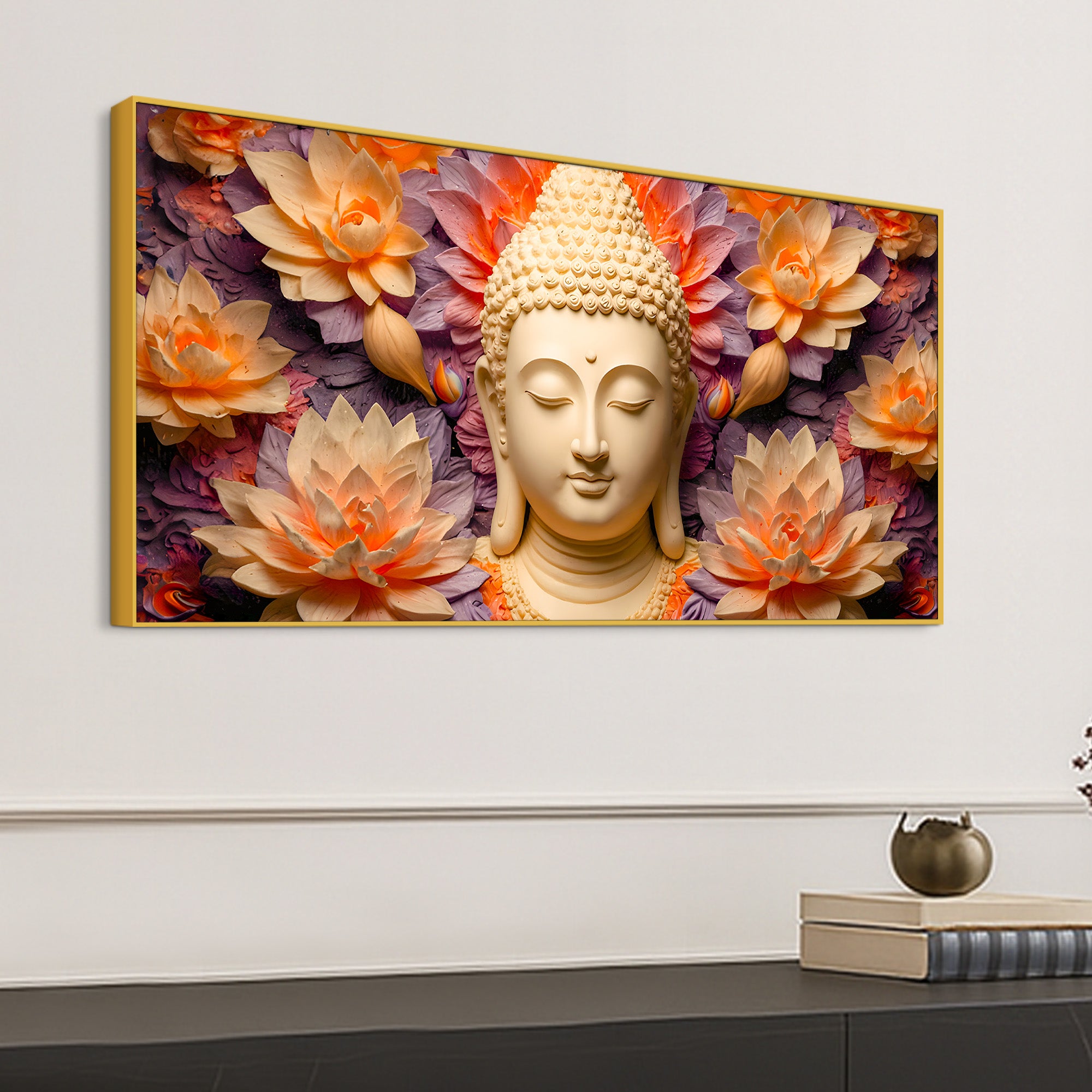 Premium Divine Buddha Canvas Painting for Home Decoration