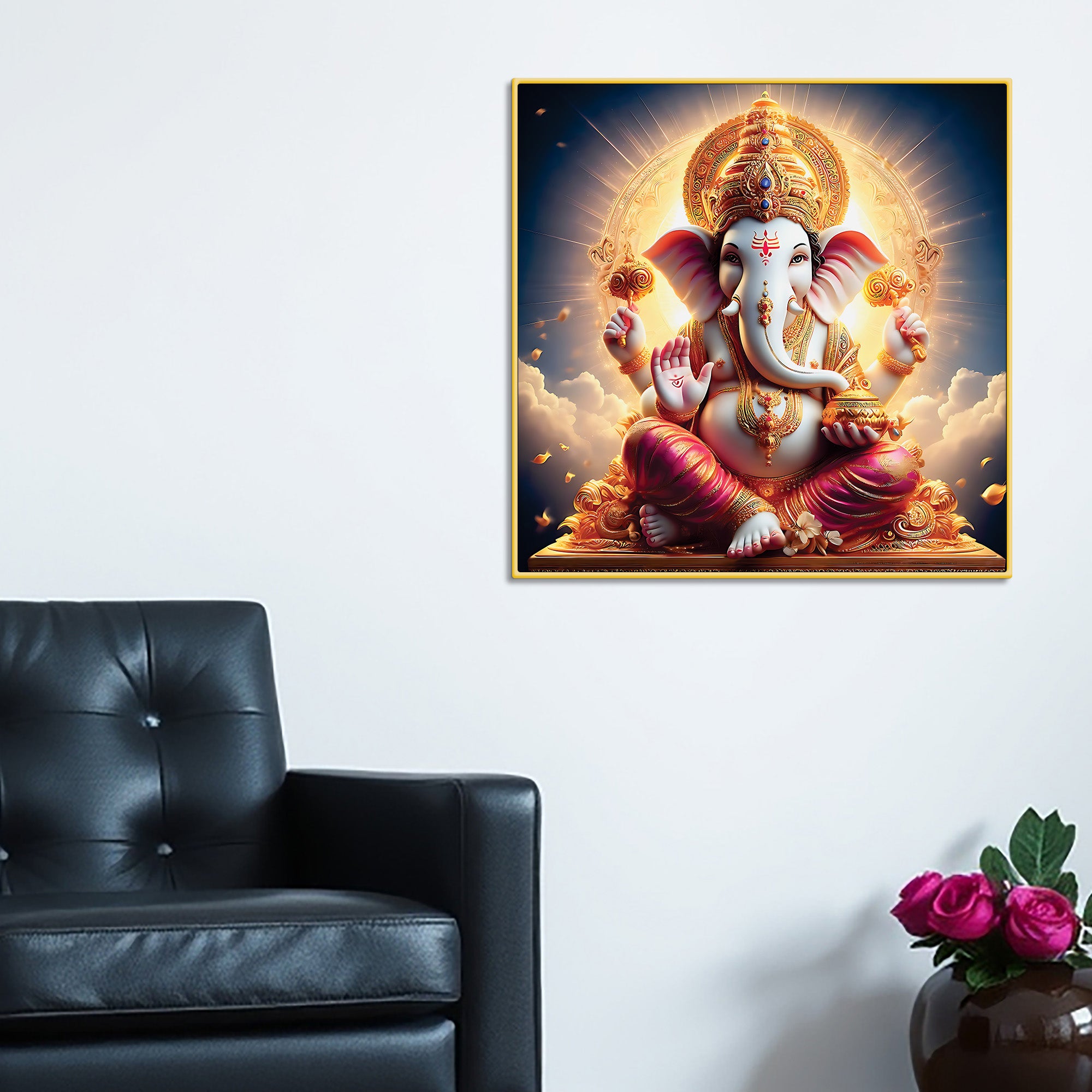 Premium Ganesh Ji Wall Artwork Painting