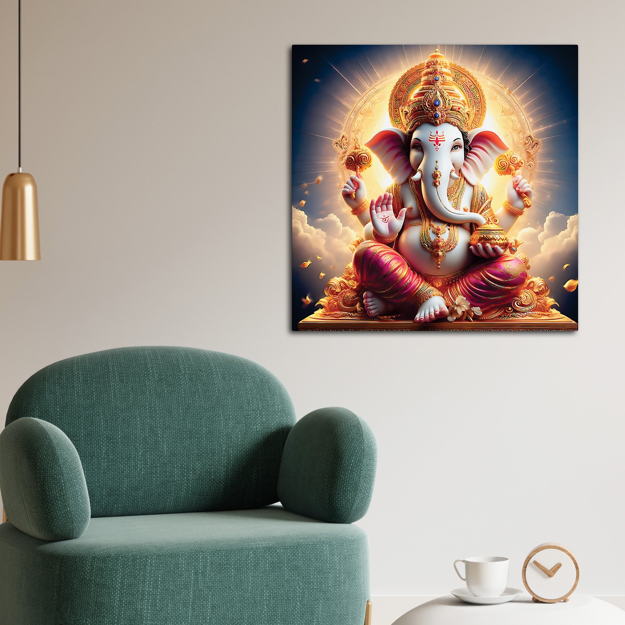 Premium Ganesh Ji Wall Artwork Painting