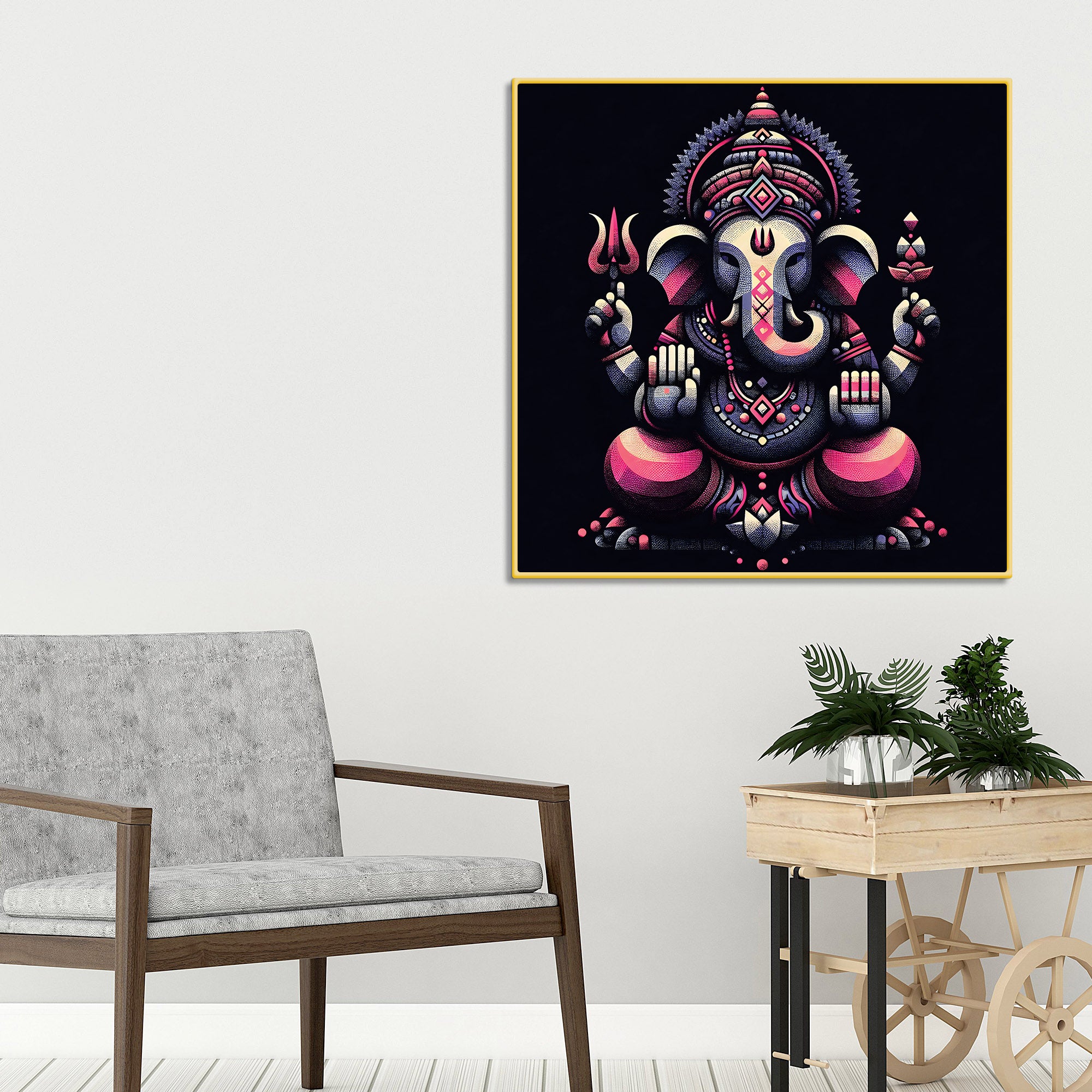 Premium Ganesha Canvas Painting for Home & Office Wall