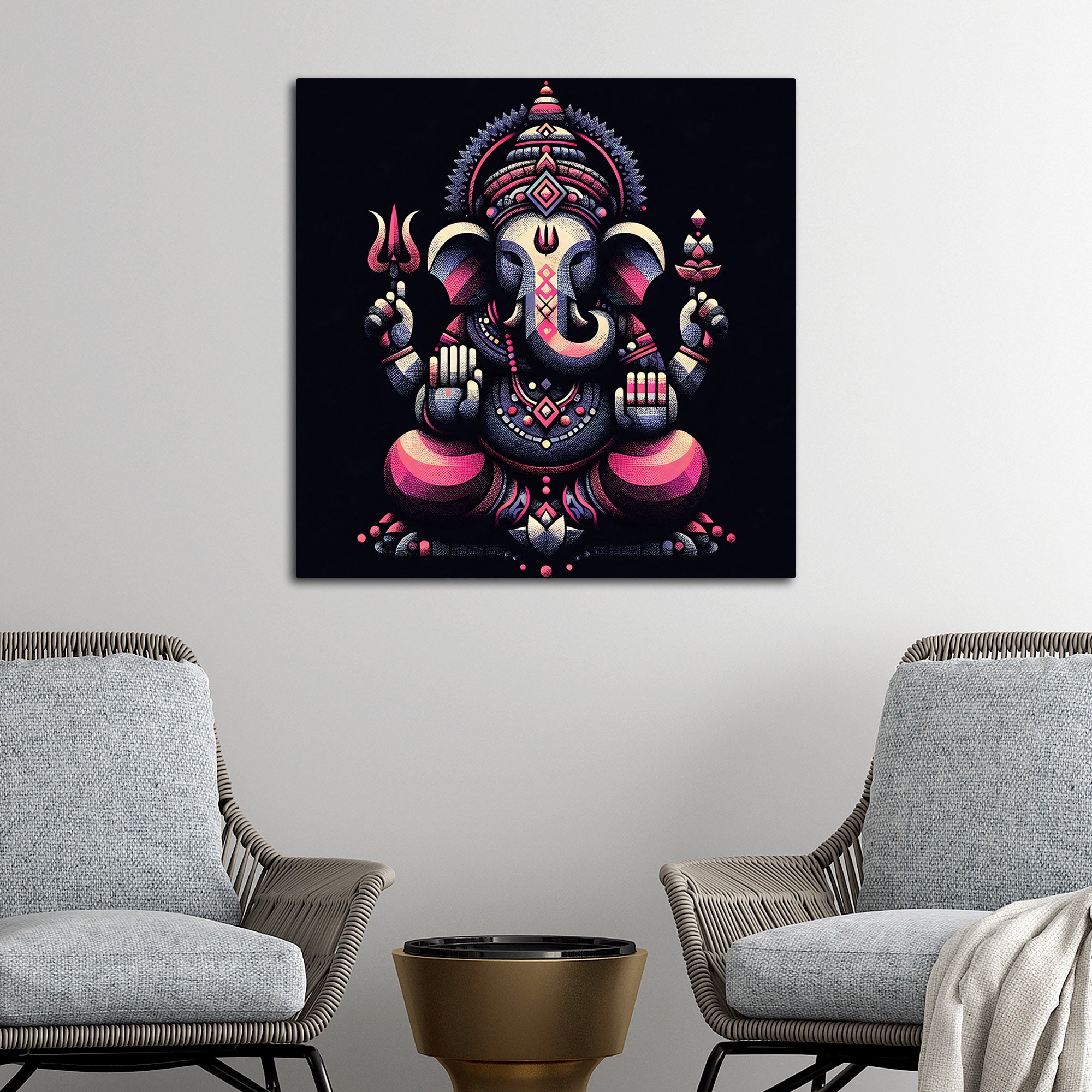 Premium Ganesha Canvas Painting for Home & Office Wall