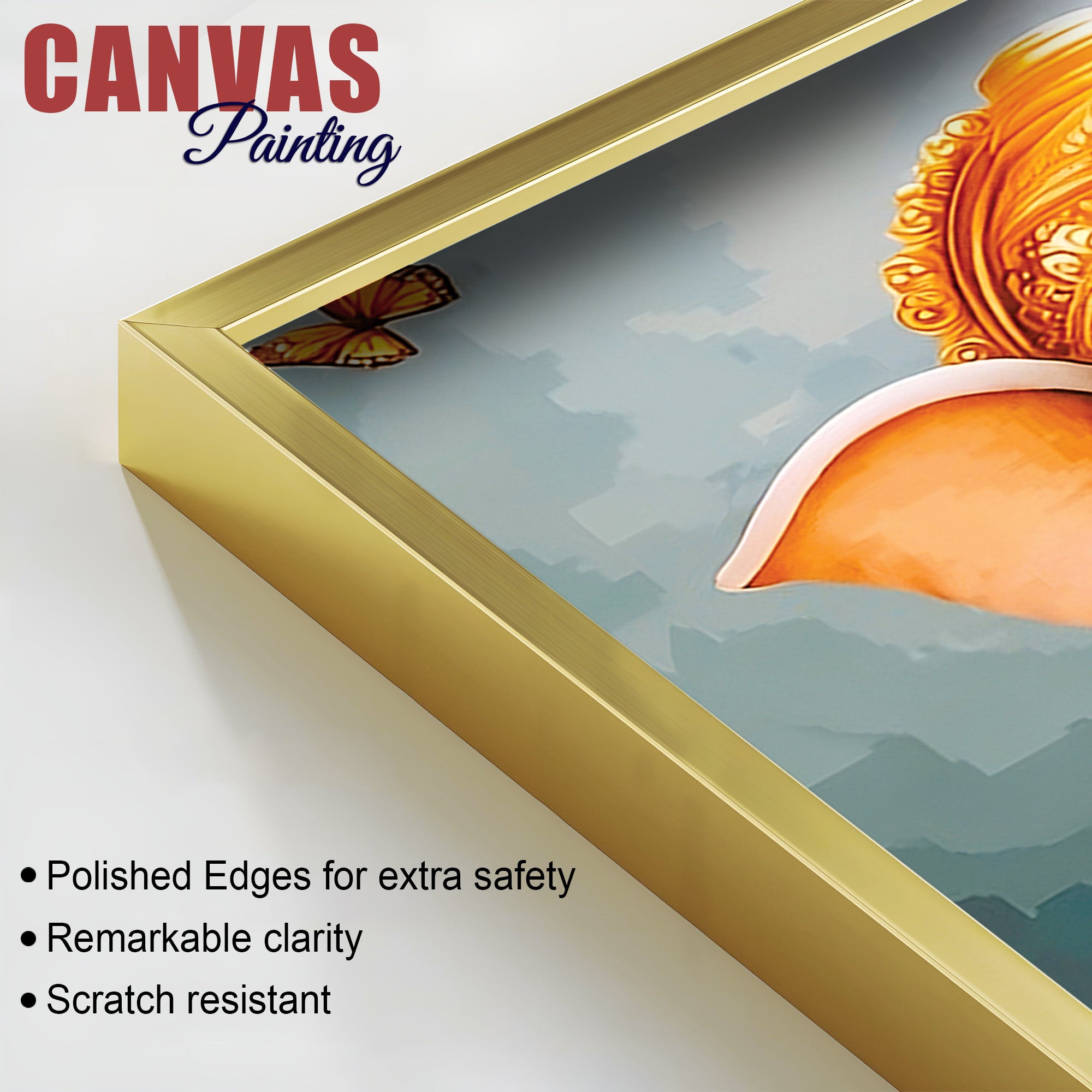 Premium Ganpati Bappa Wall Art Painting for Bedroom & Living Room