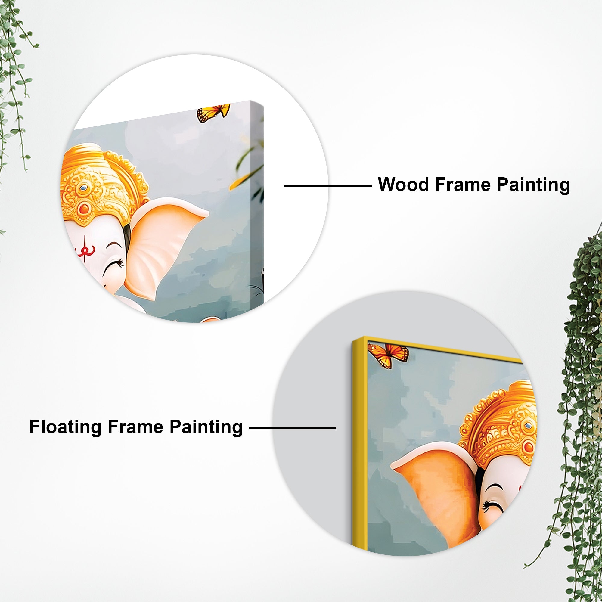 Premium Ganpati Bappa Wall Art Painting for Bedroom & Living Room