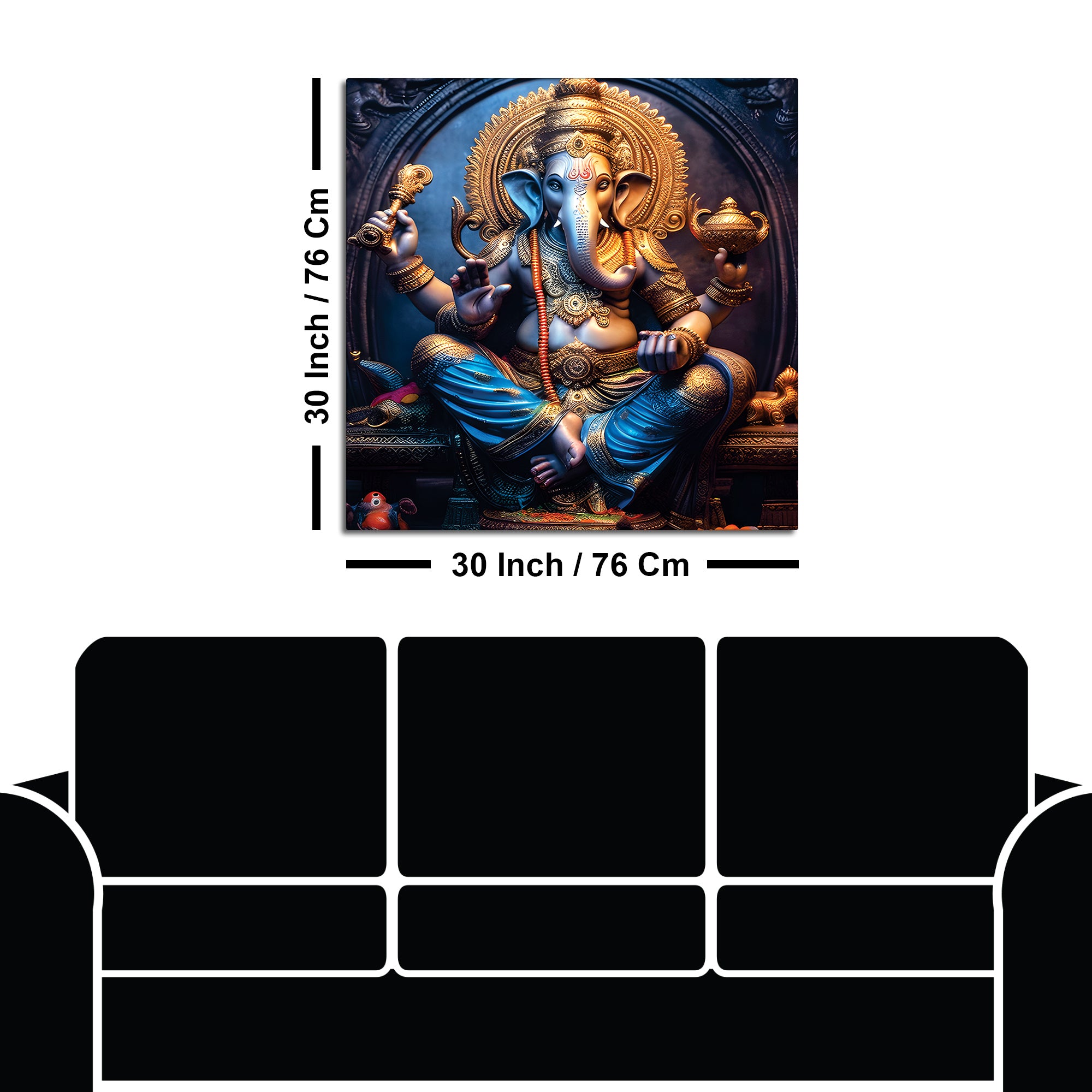 Premium Ganpati Bappa Wall Painting