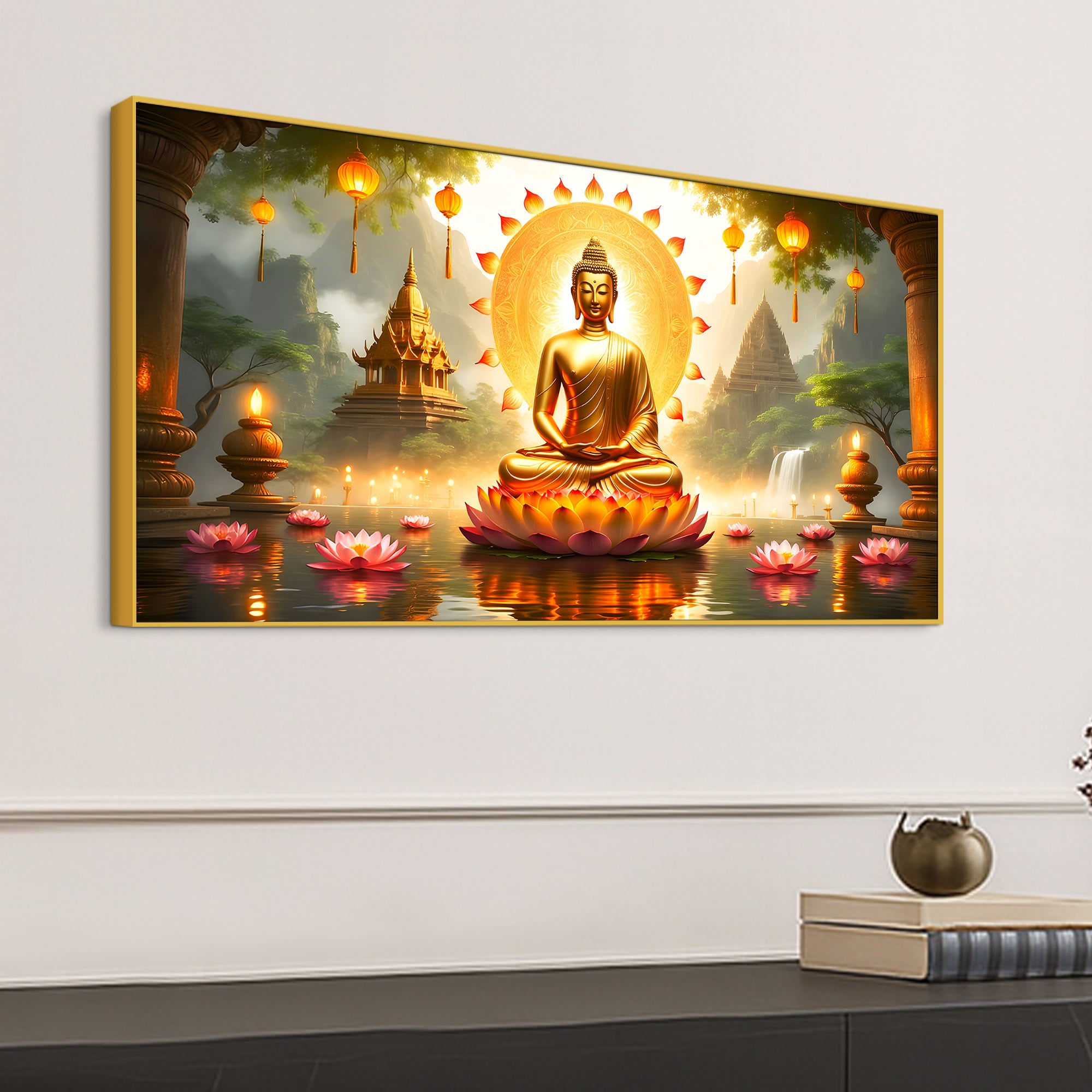 Premium Gautam Buddha Canvas Painting for Spiritual Décor