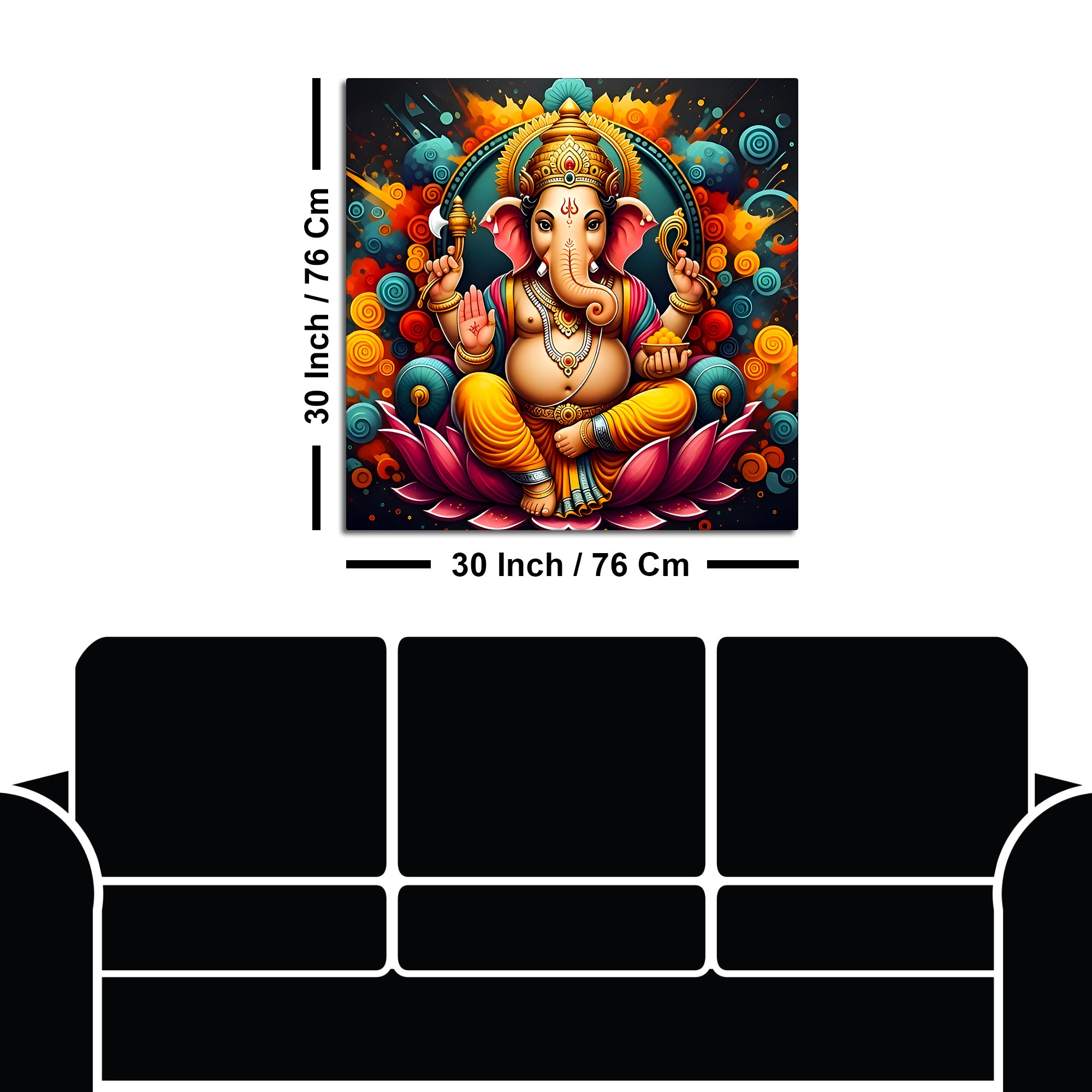 Premium Hindu God Ganesh Ji Painting for Home