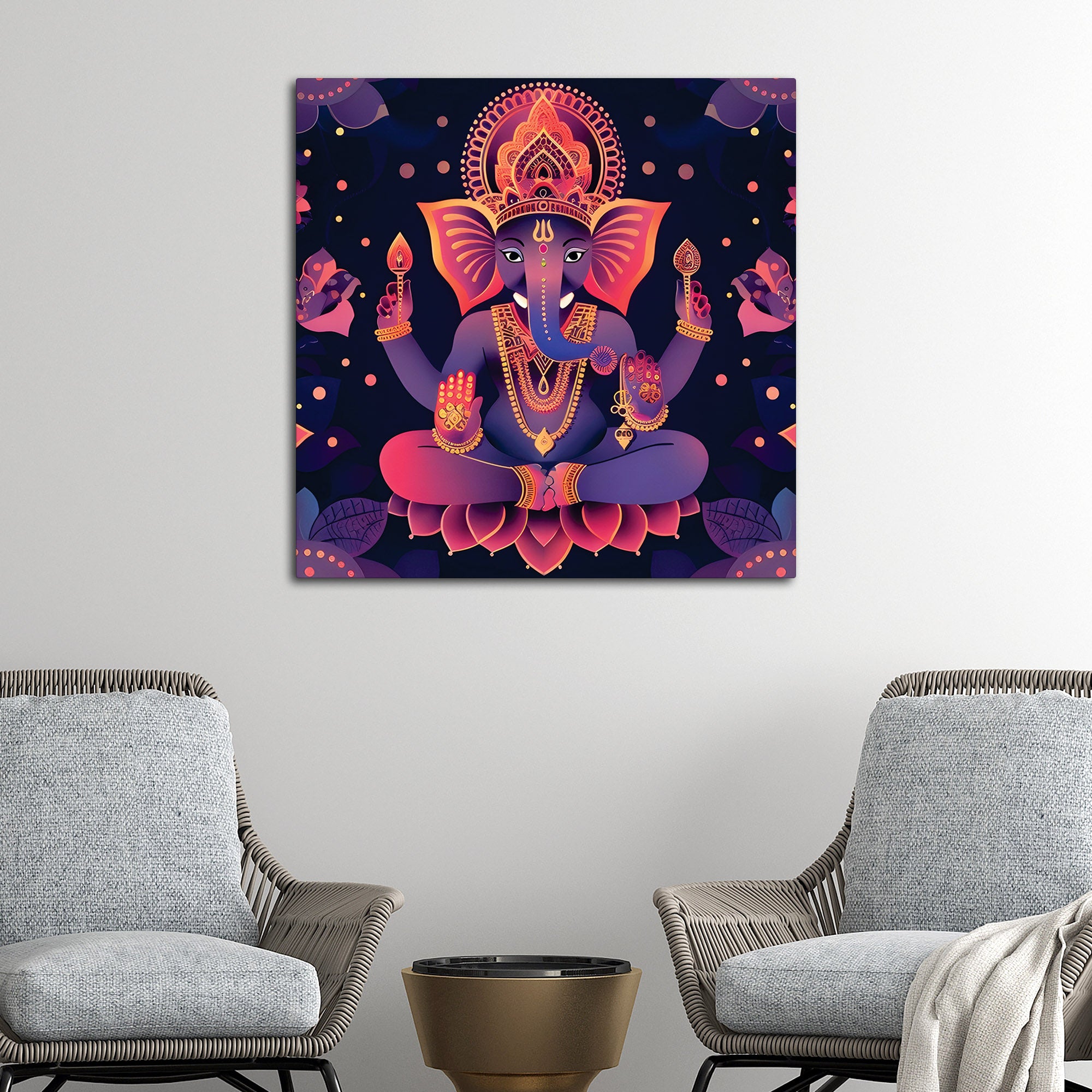 Premium Hindu God Ganesha Painting