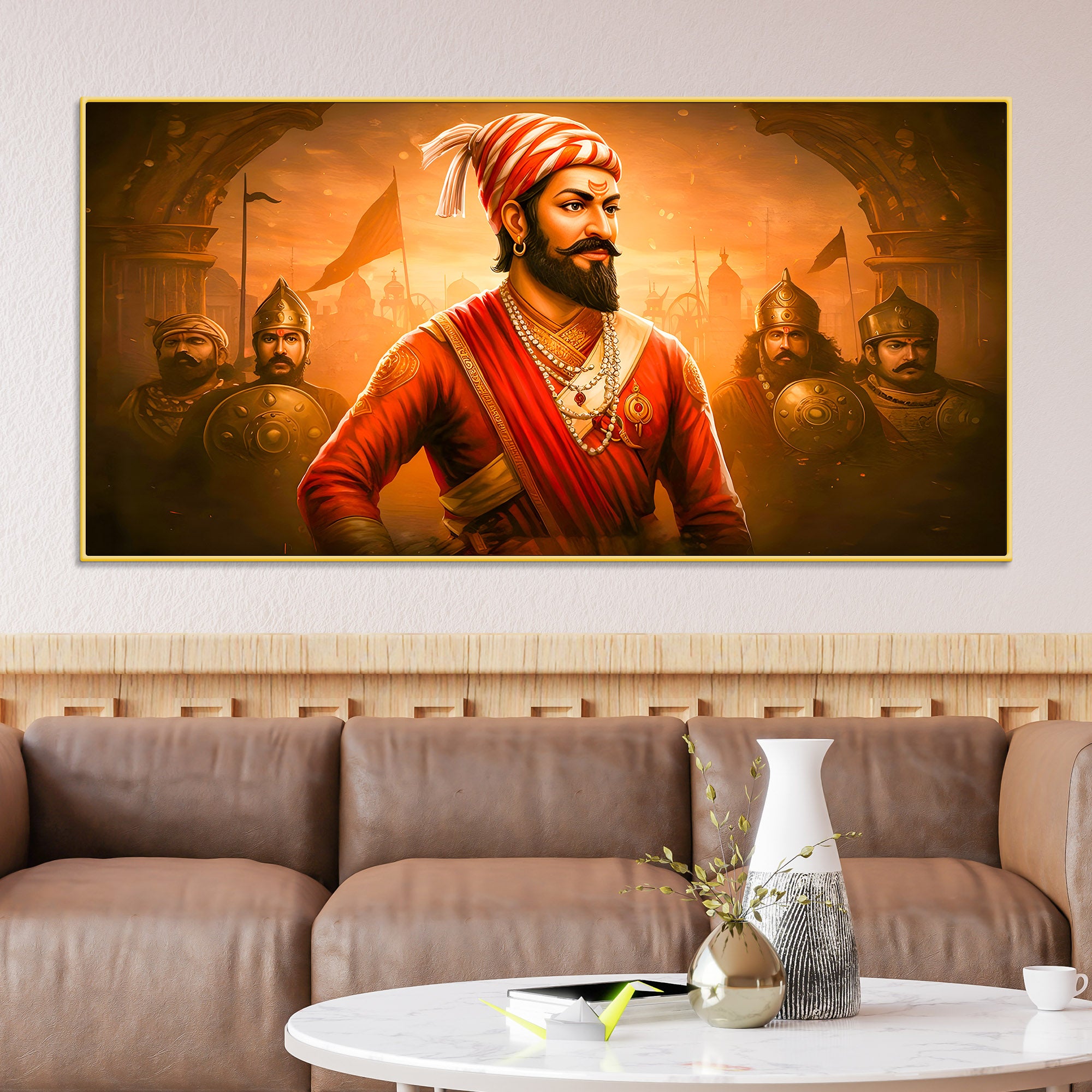 premium-indian-shivaji-maharaj-canvas-painting