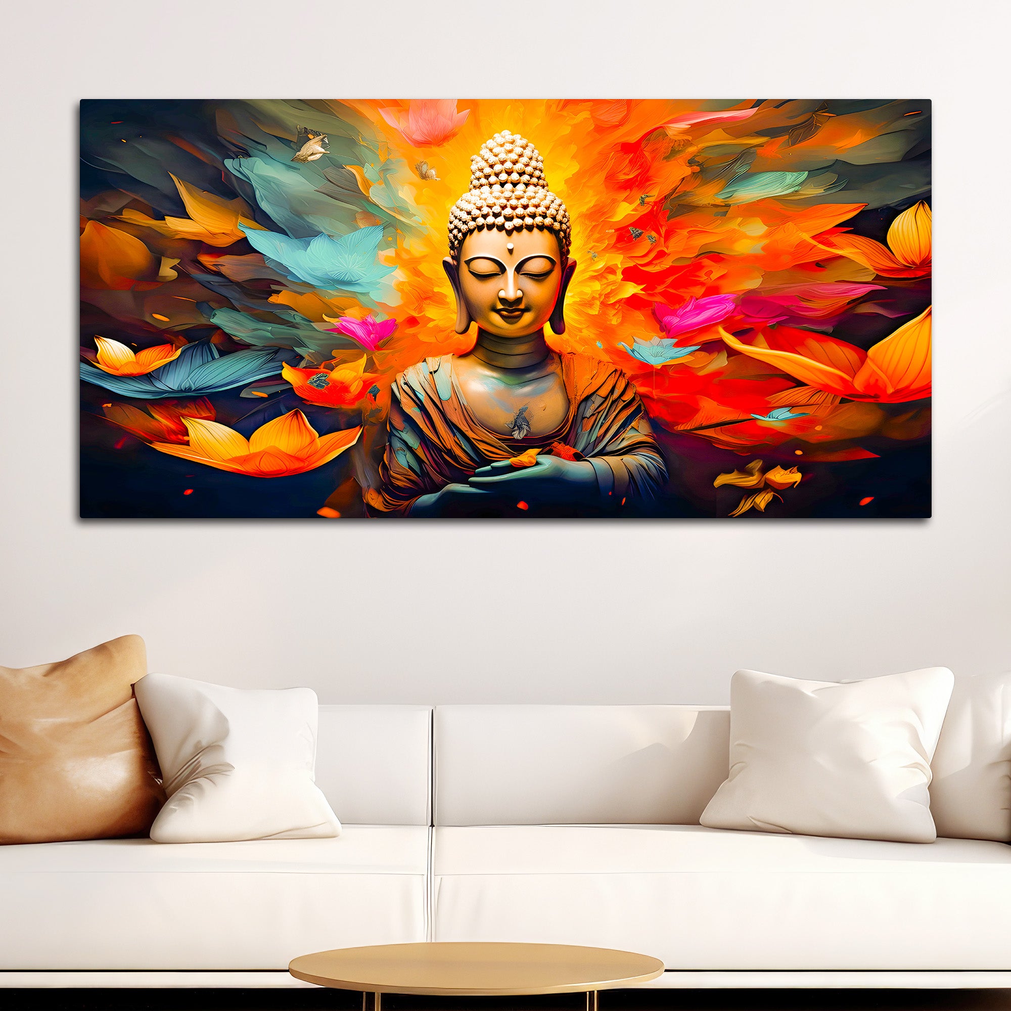 Premium Living Room Buddha Wall Painting for Modern Décor