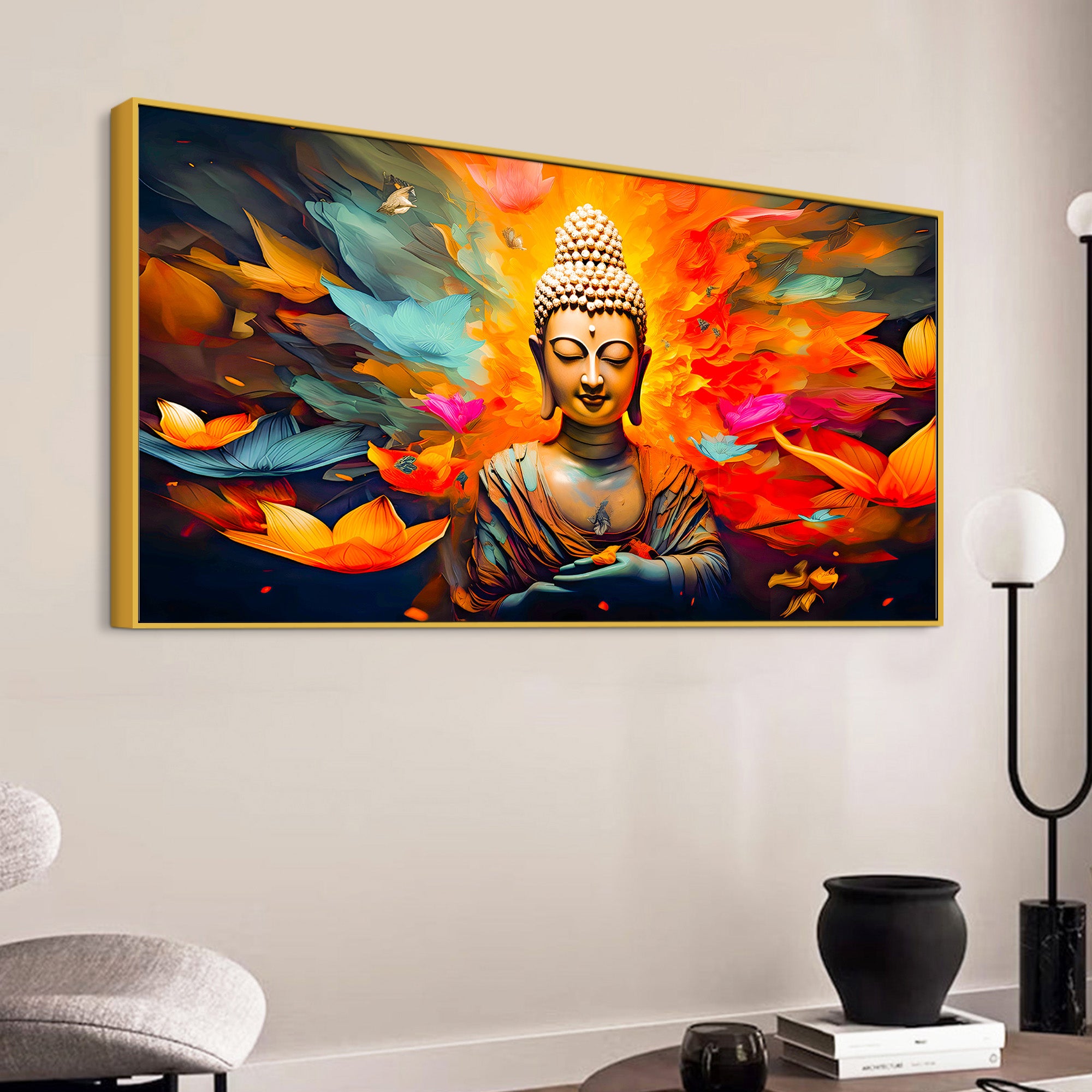 Premium Living Room Buddha Wall Painting for Modern Décor