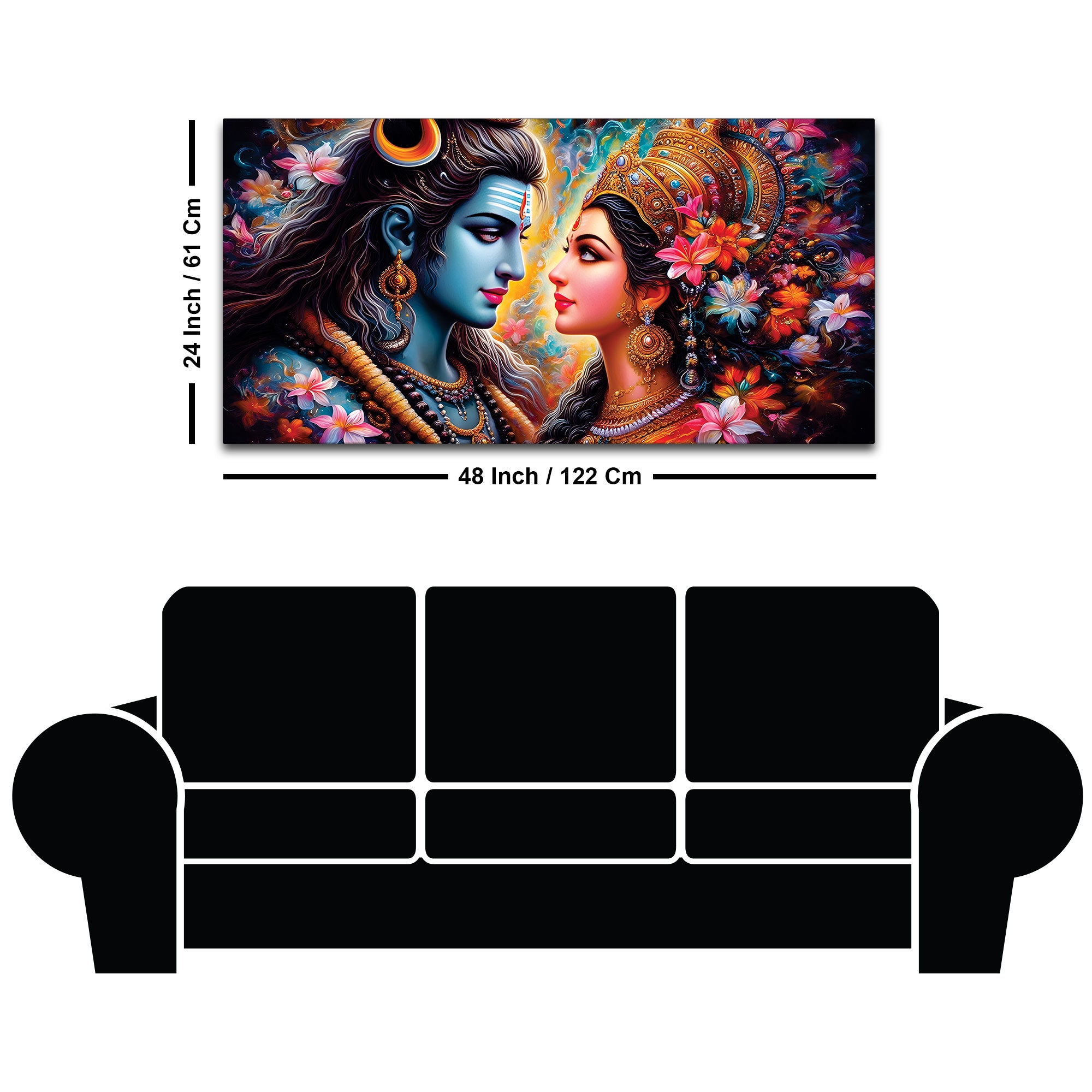 Premium Lord Shiva Wall Painting for Living Room Decoration