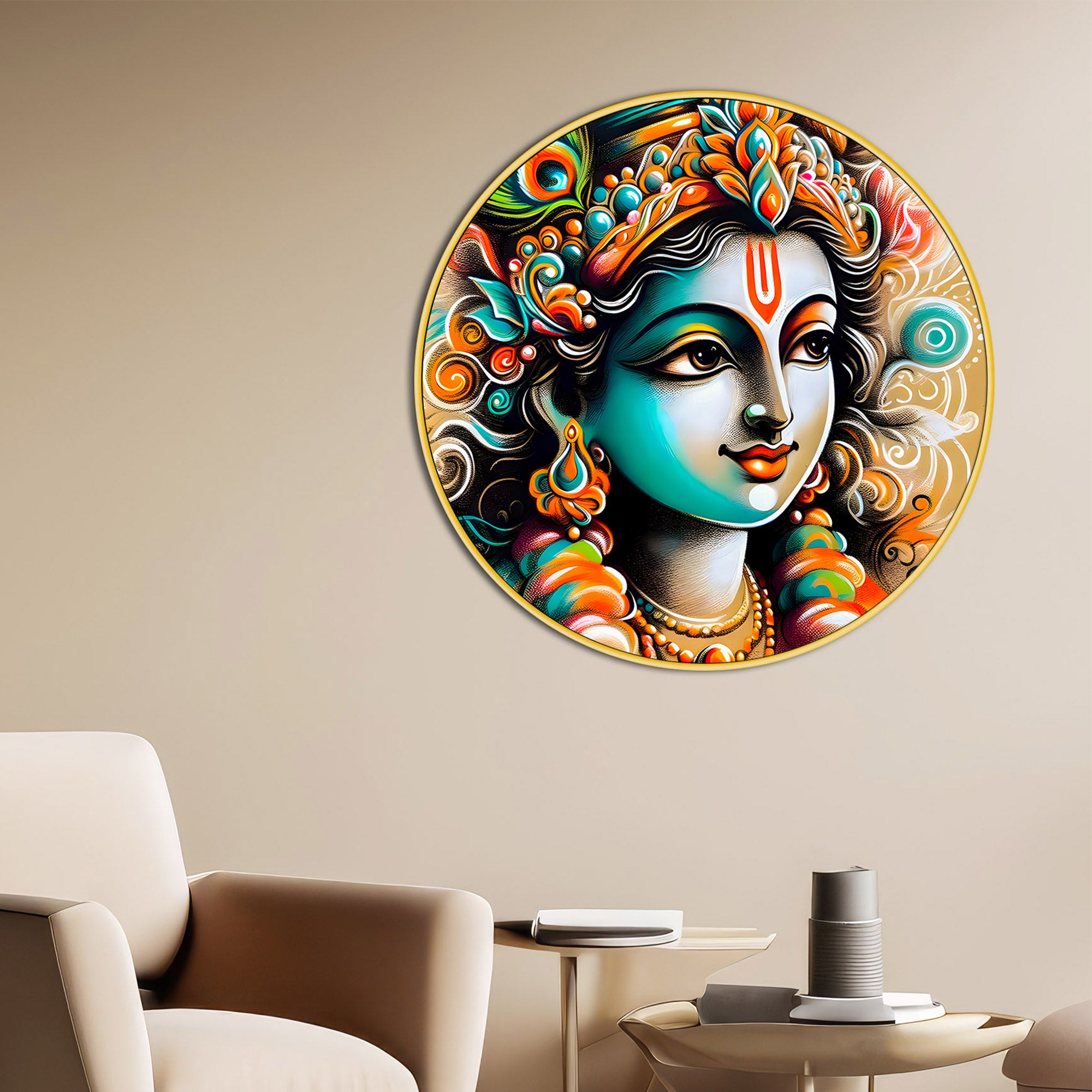premium-shri-krishna-round-painting-for-wall-decor