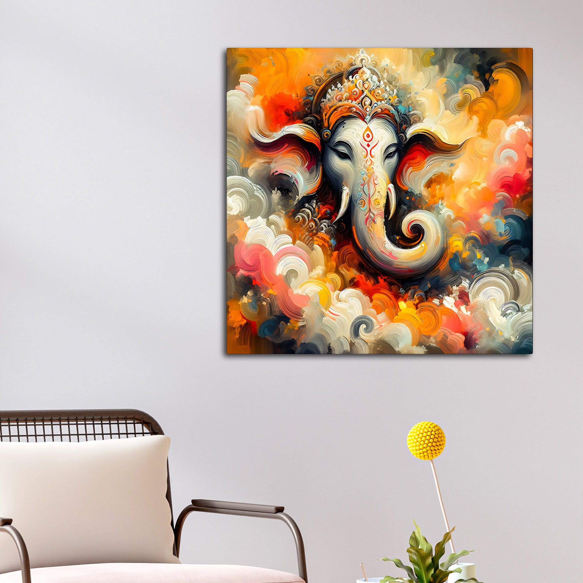 Premium Spiritual Ganesha Painting