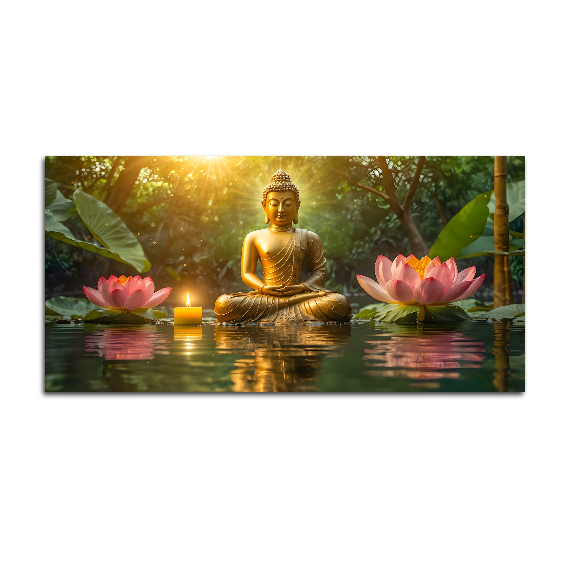 Premium Spiritual Gautam Buddha Wall Painting for Calm Spaces