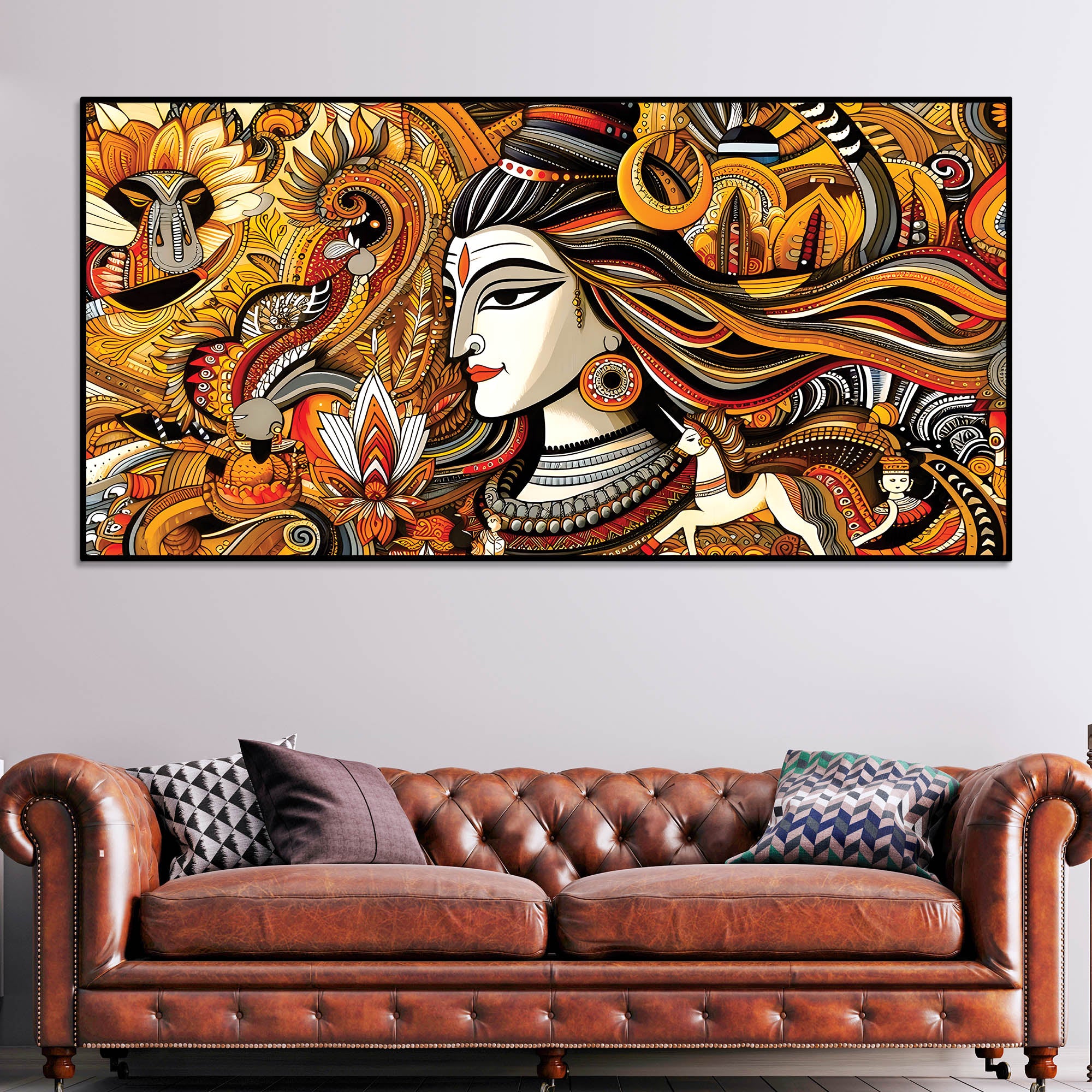 Premium Spiritual Lord Shiva Painting for Modern Home Walls