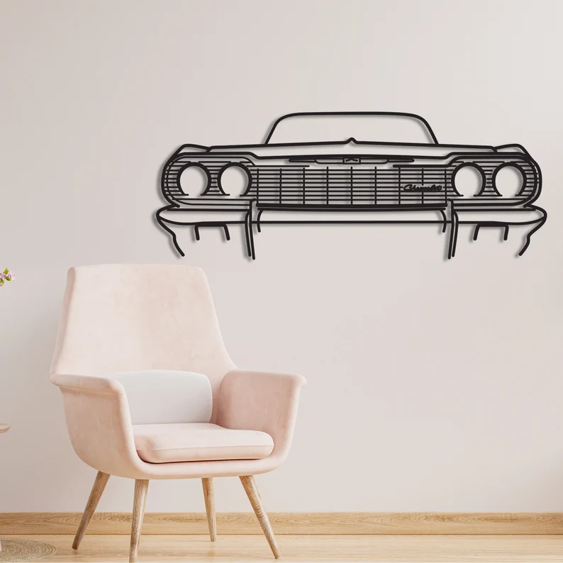 Premium Vintage Car Metal Wall Art for Home & Café
